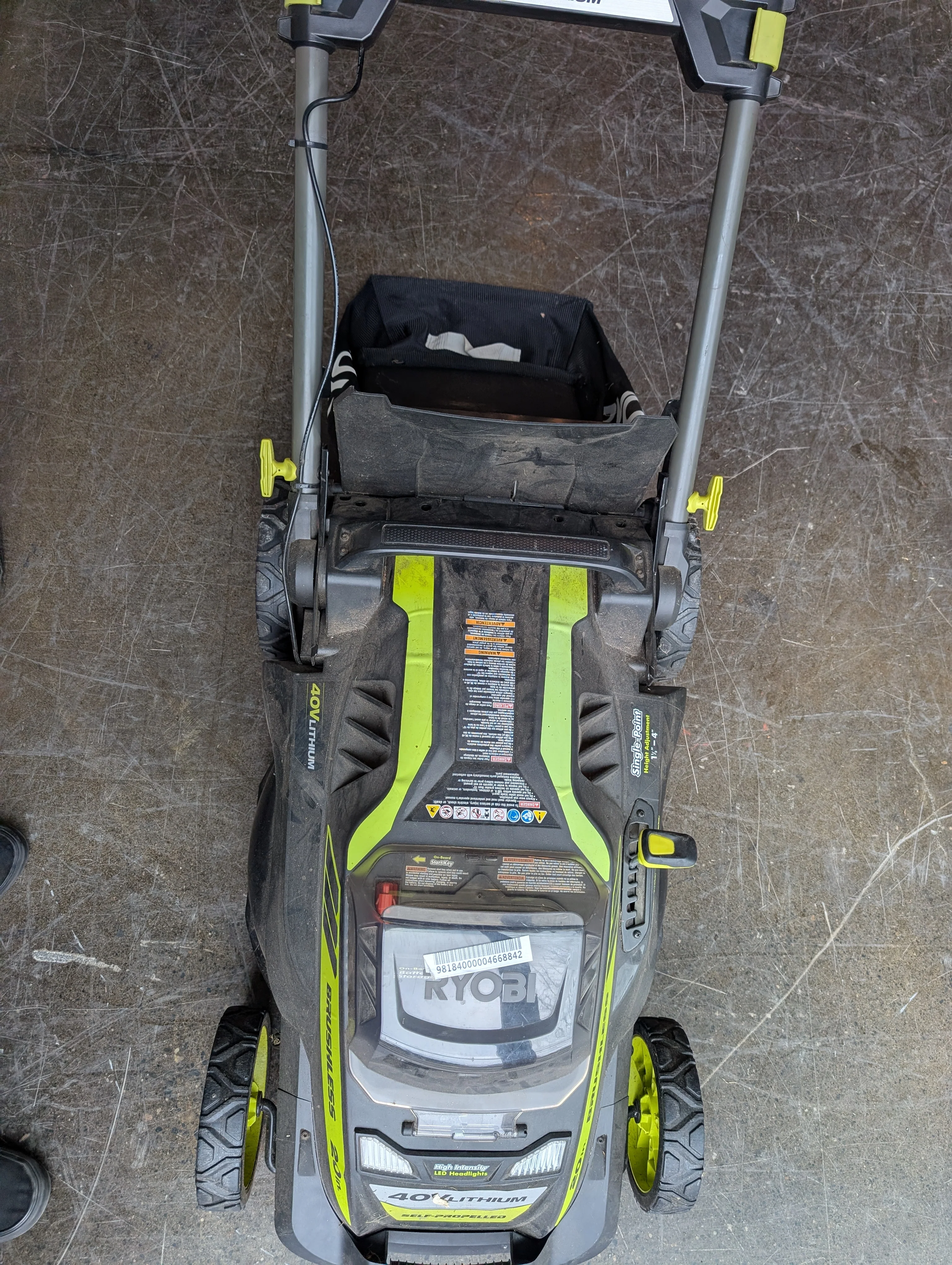 Ryobi Self-Propelled 20-inch Cordless Brushless Lawn Mower - No battery - Image 3