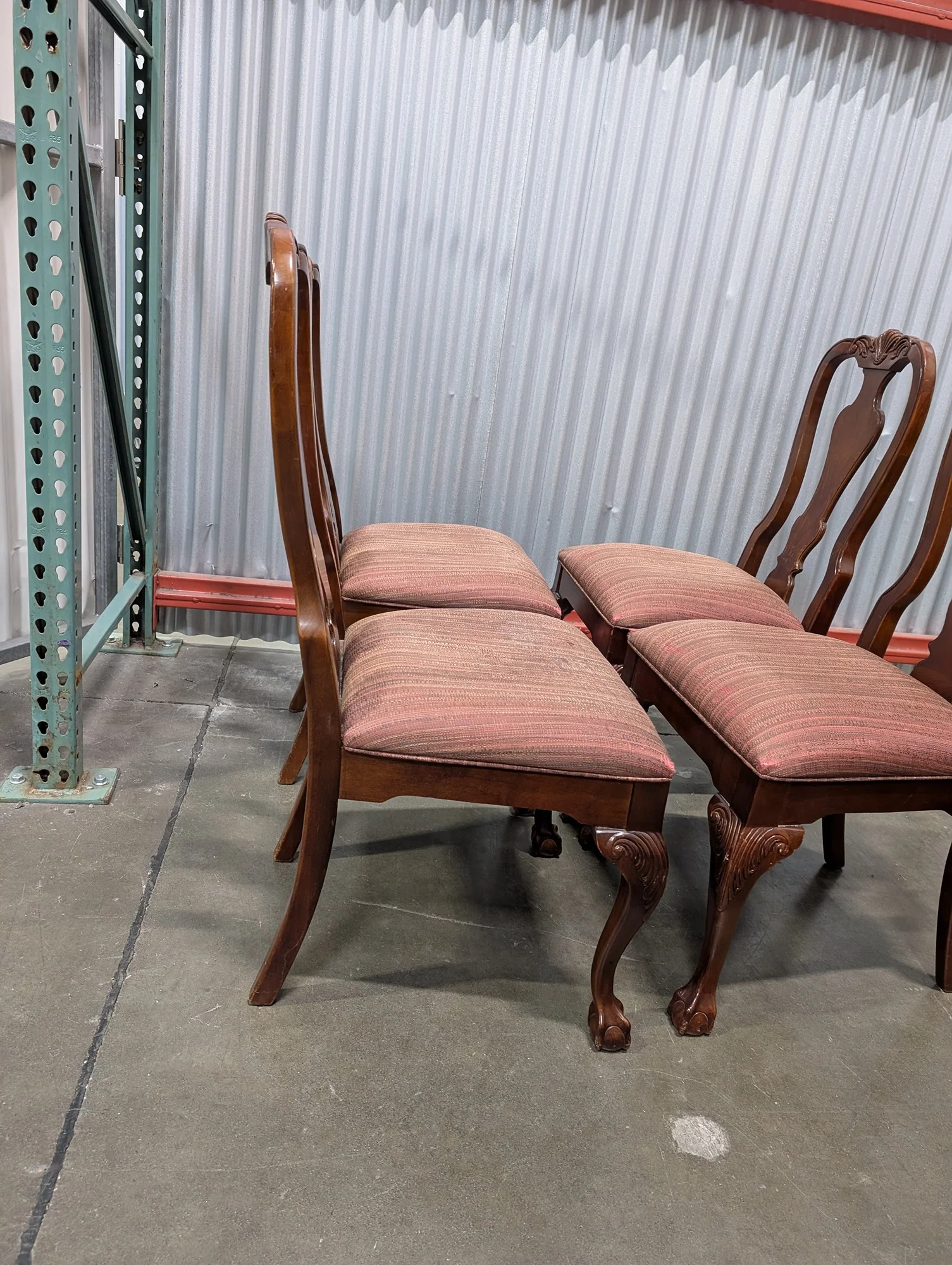 Set of Four Traditional Thomasville Carved Wood Dining Chairs - Image 3