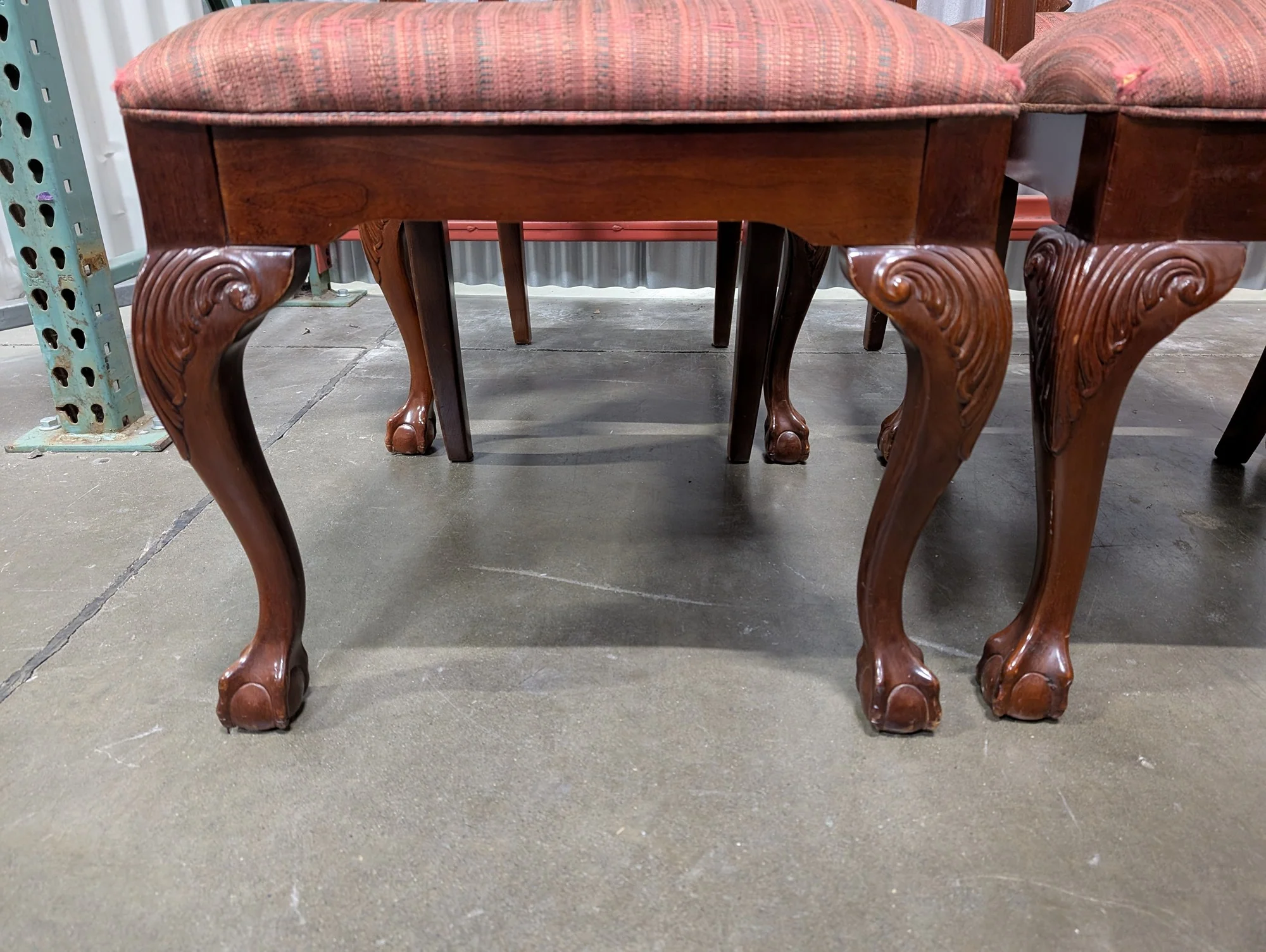 Set of Four Traditional Thomasville Carved Wood Dining Chairs - Image 4