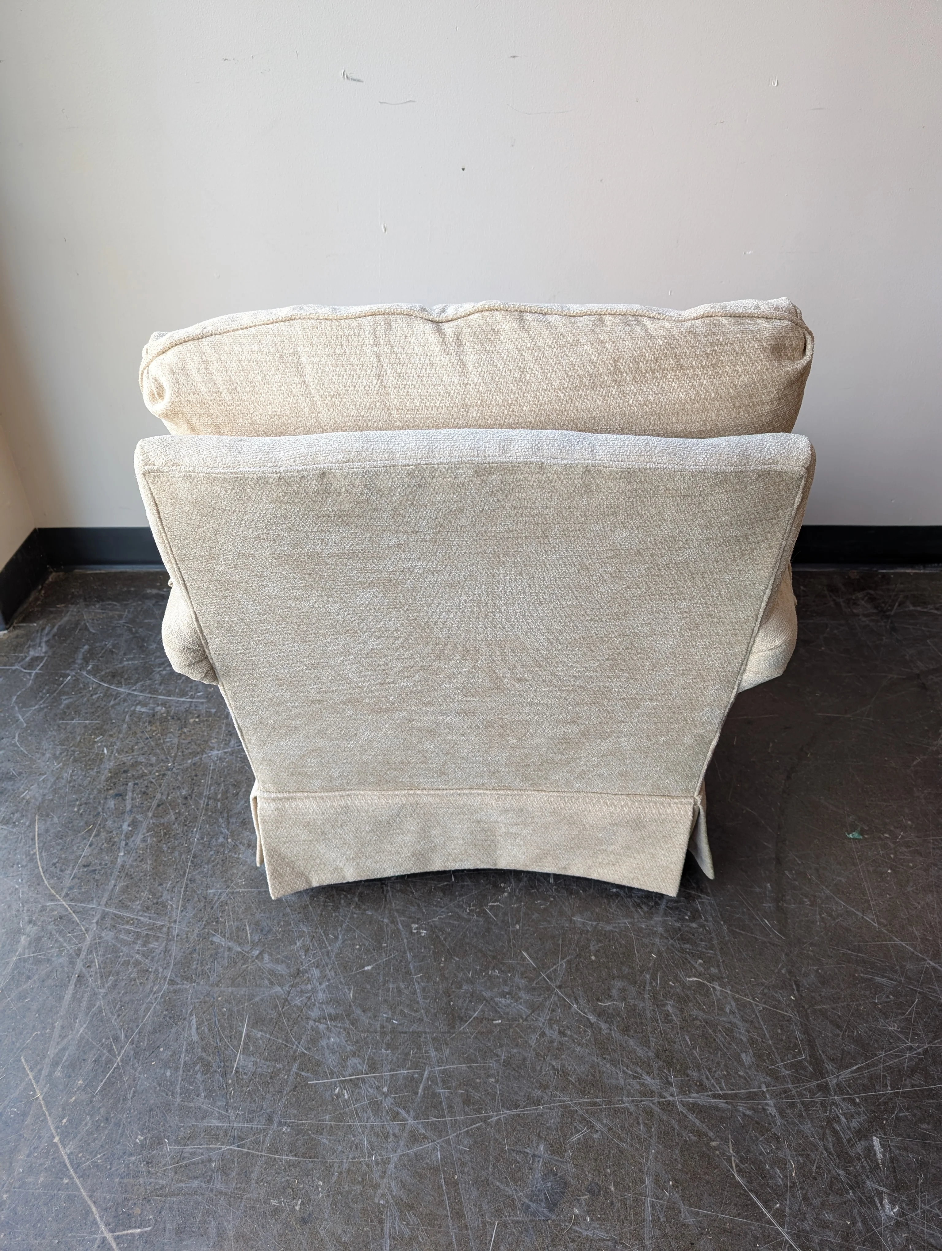 Thomasville Beige Textured Upholstered Armchair - Image 5