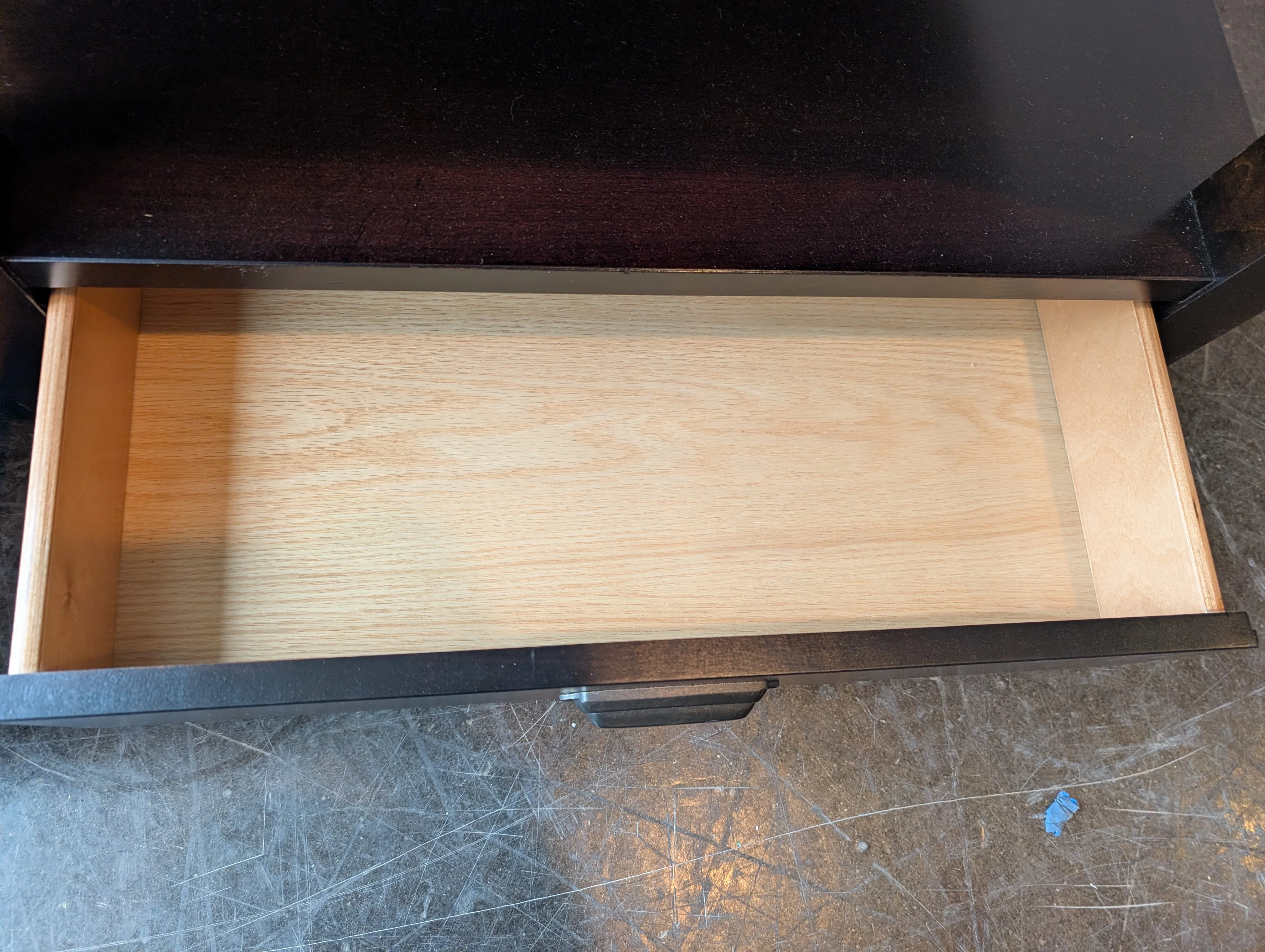 Modern Dark Brown Coffee Table with Storage Drawers and Shelf - Image 3