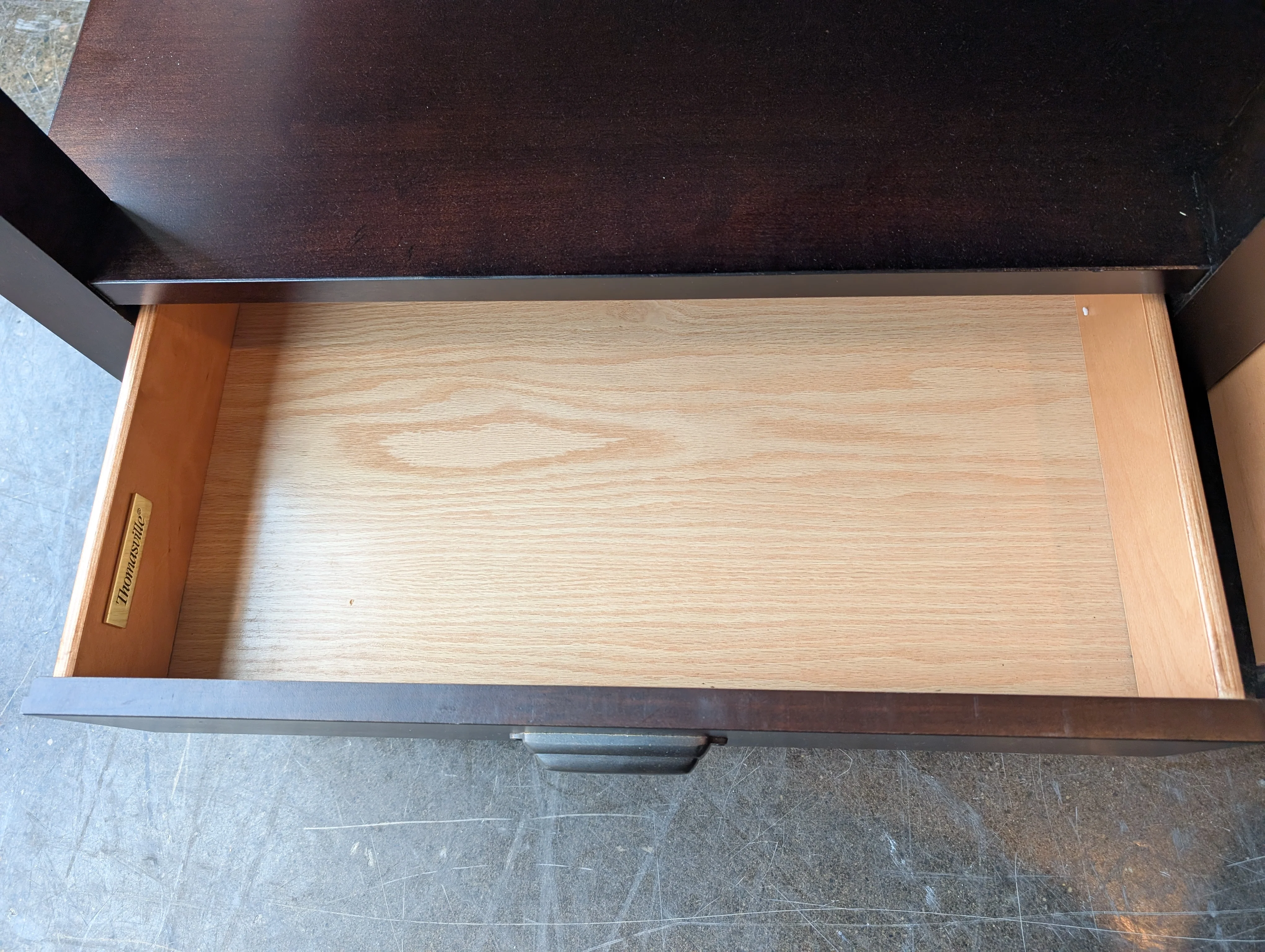 Modern Dark Brown Coffee Table with Storage Drawers and Shelf - Image 4