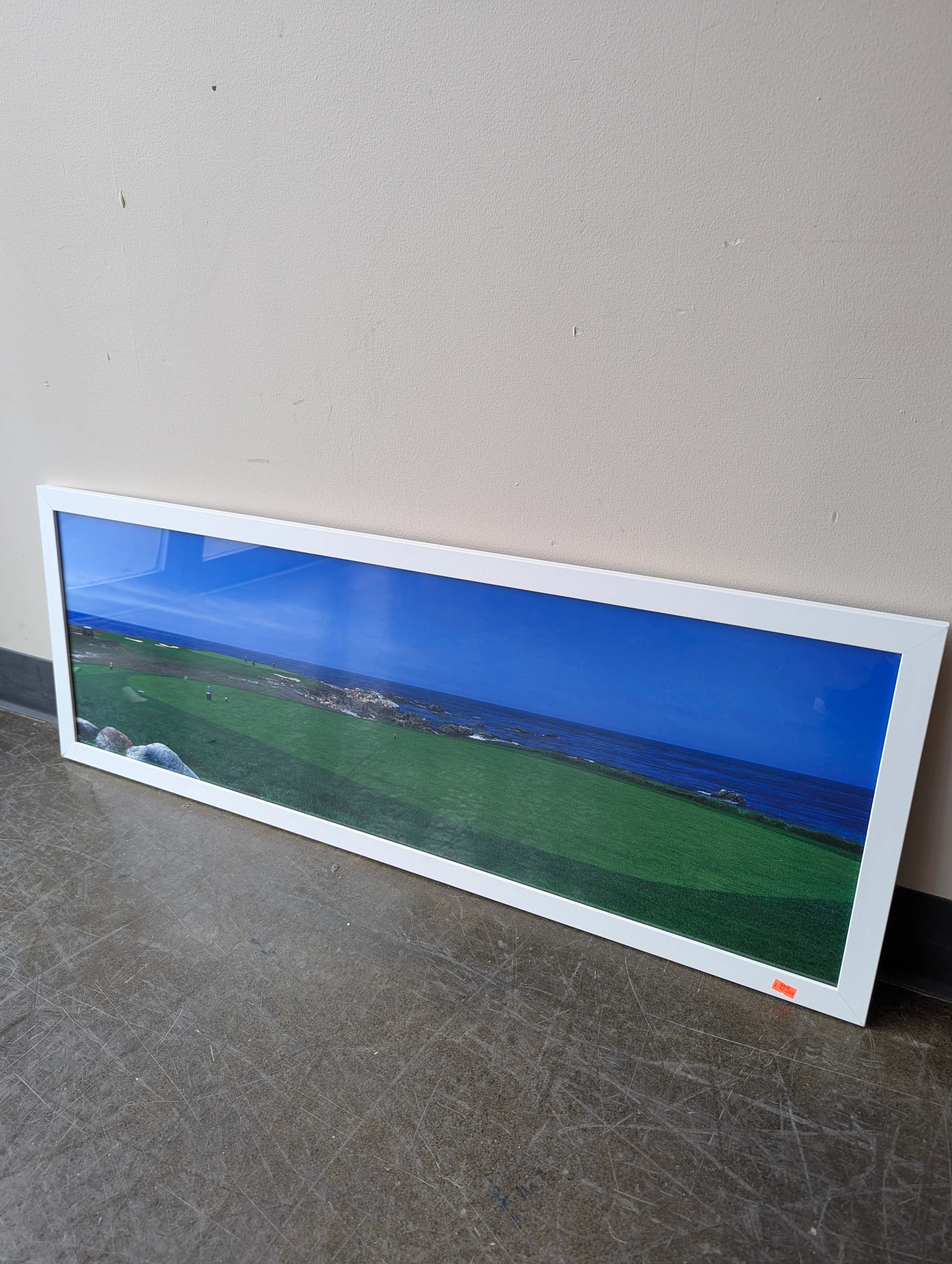 Scenic Golf Course Ocean View Framed Wall Art - Image 3