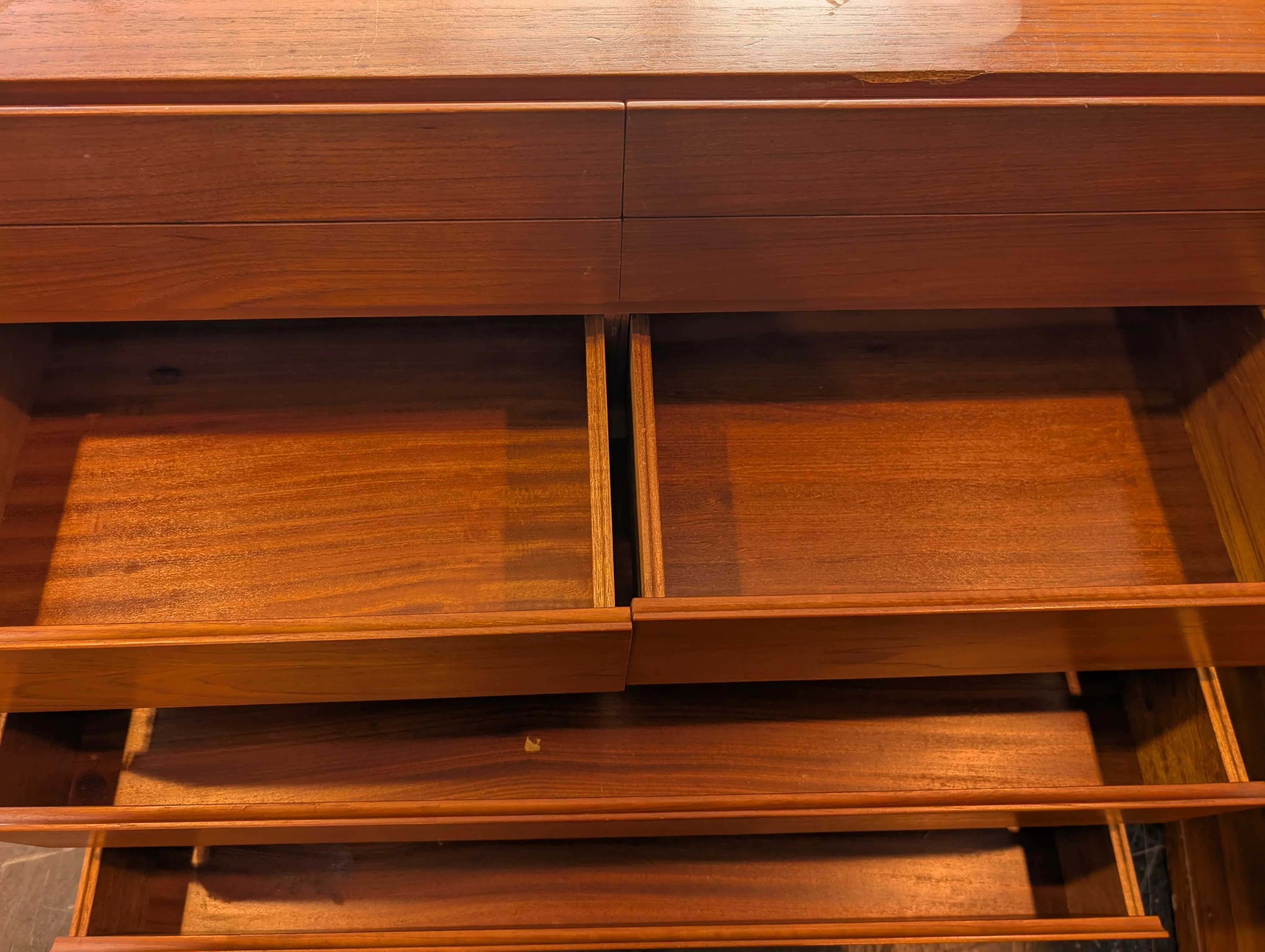 Danish Control Contemporary Wood 10 Drawer Chest - Image 4