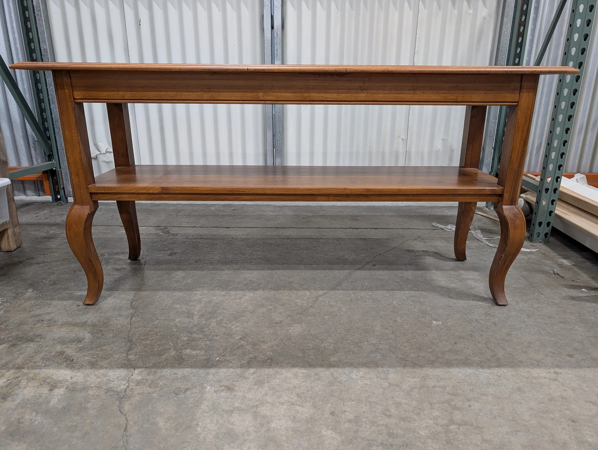 Ethan Allen Classic Wood Console Table with Lower Shelf - Image 4