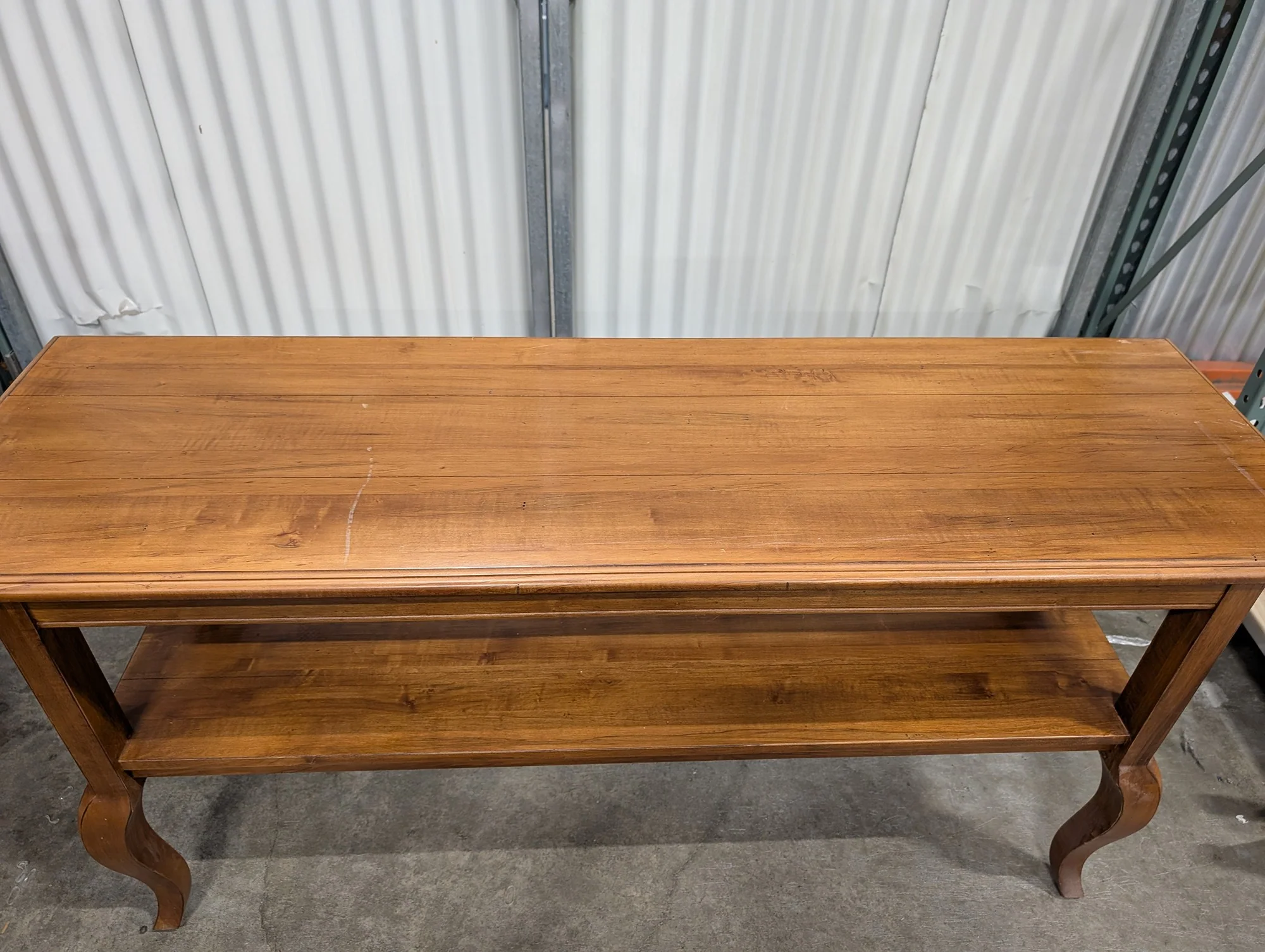 Ethan Allen Classic Wood Console Table with Lower Shelf - Image 5