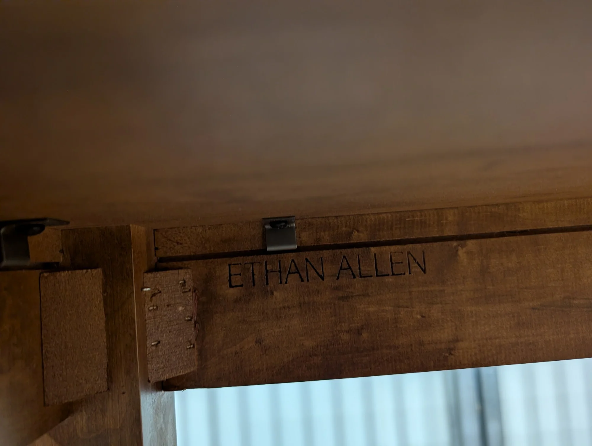 Ethan Allen Classic Wood Console Table with Lower Shelf - Image 6