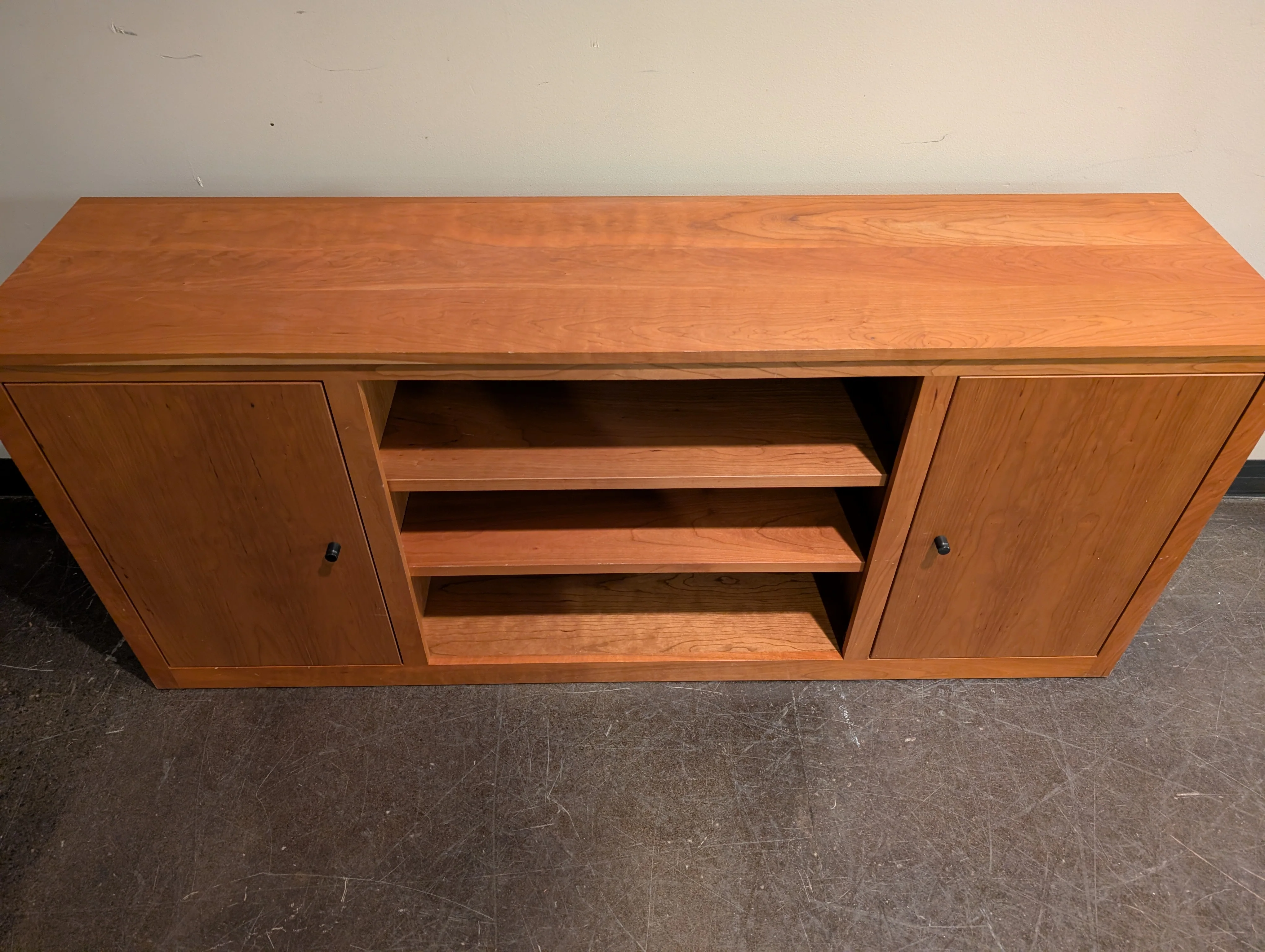 Spectra Wood Versatile Wooden Media Console with Storage - Image 2