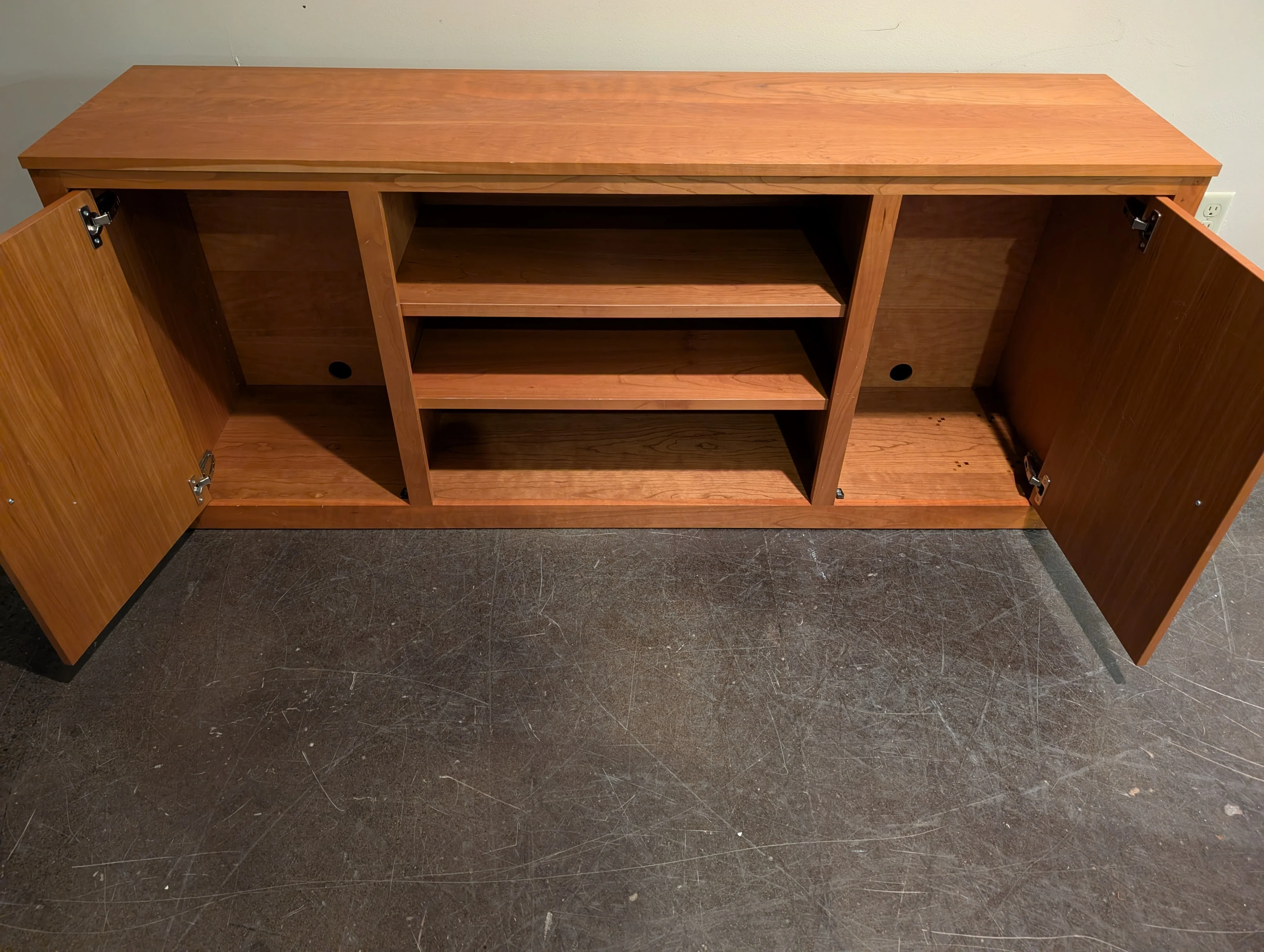 Spectra Wood Versatile Wooden Media Console with Storage - Image 3