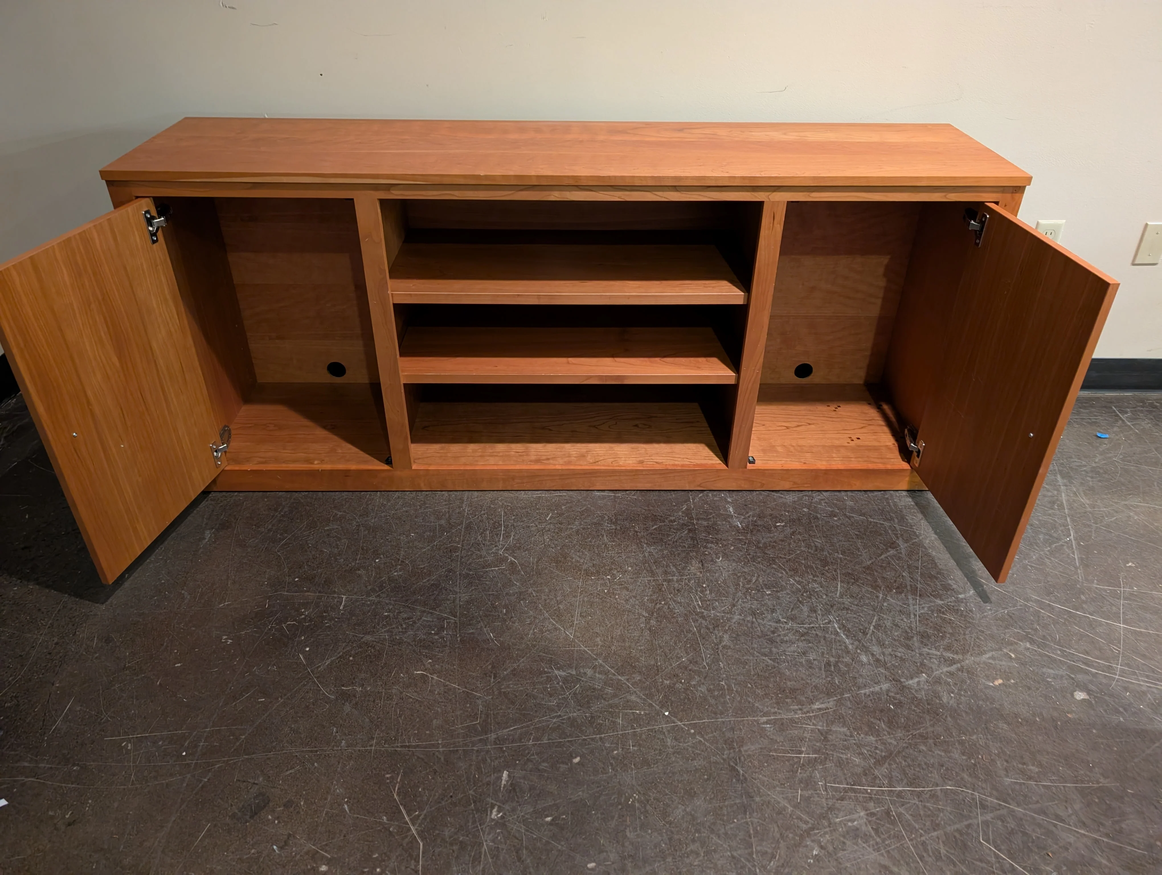 Spectra Wood Versatile Wooden Media Console with Storage - Image 4