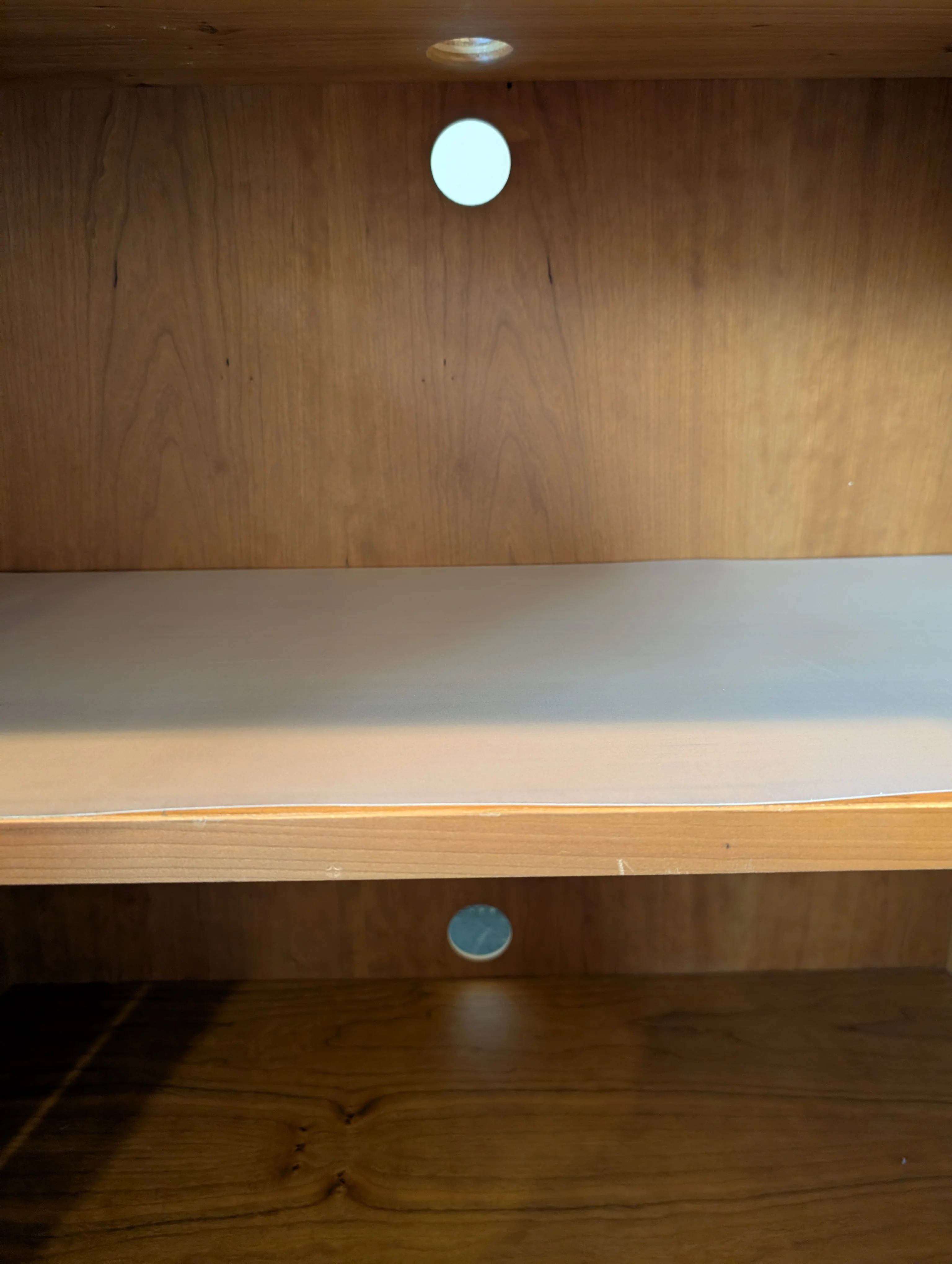 Medium Tone Wood Office Storage Cabinet with Shelves - Image 4