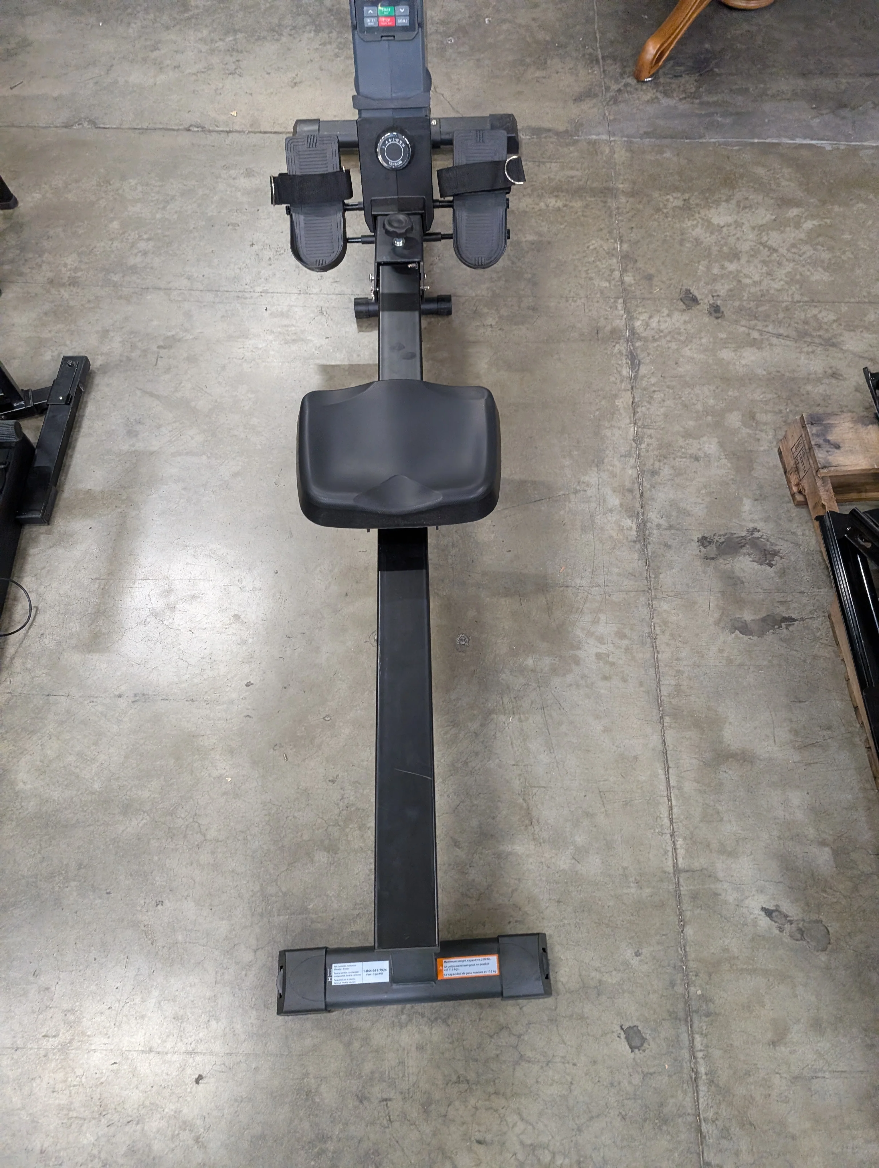 MyCloudFitness Black & Grey Rowing Machine with Digital Monitor - Image 2