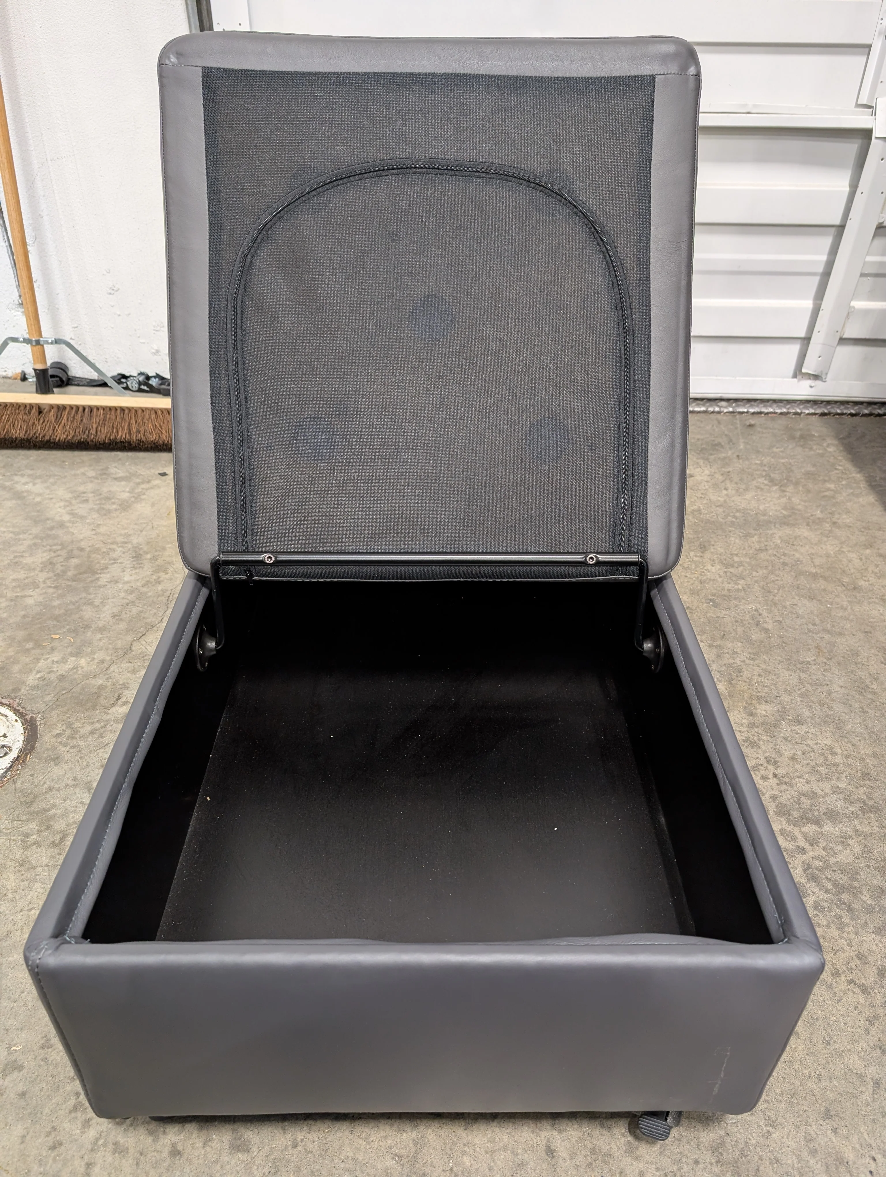 Versatile Upholstered Rectangular Ottoman with Integrated Tray Top - Image 2