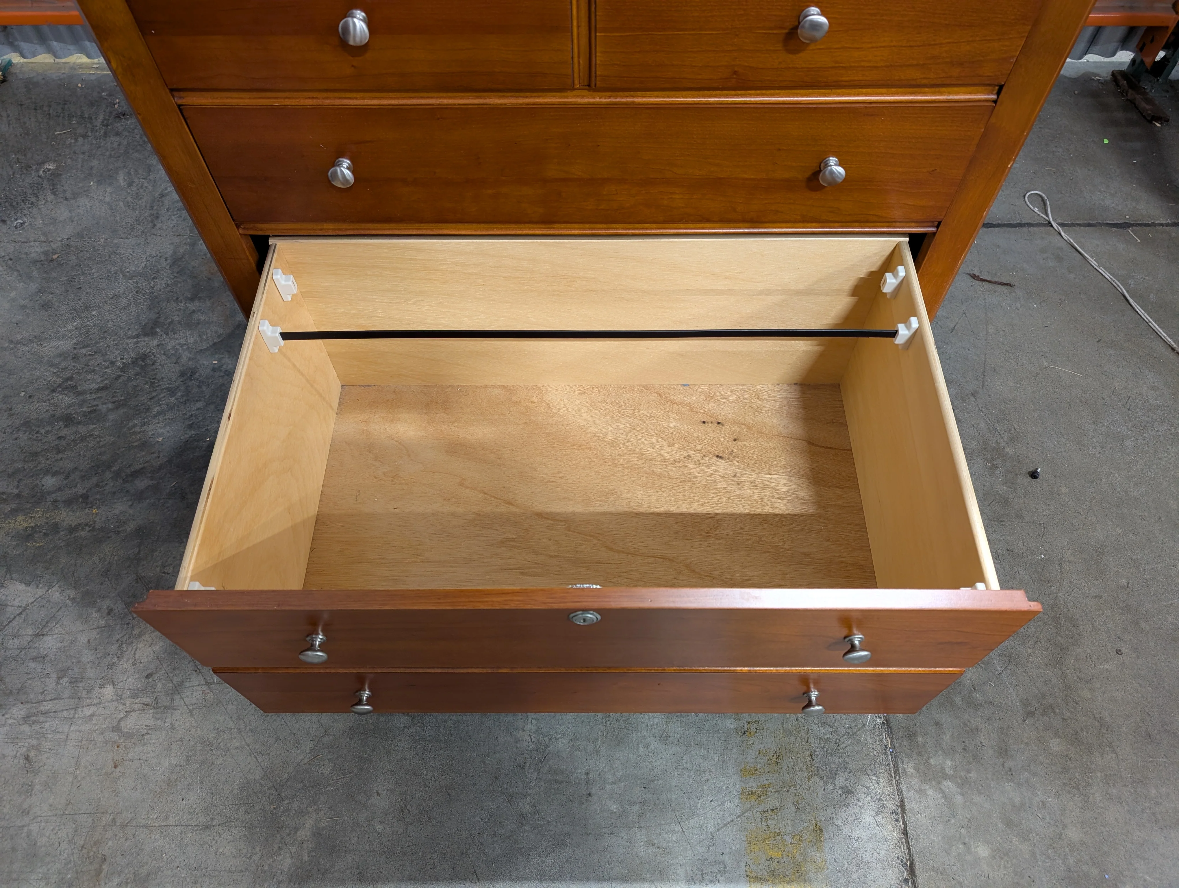Thomasville Classic Wooden Bookcase Hutch with Four-Drawer Base - Image 3