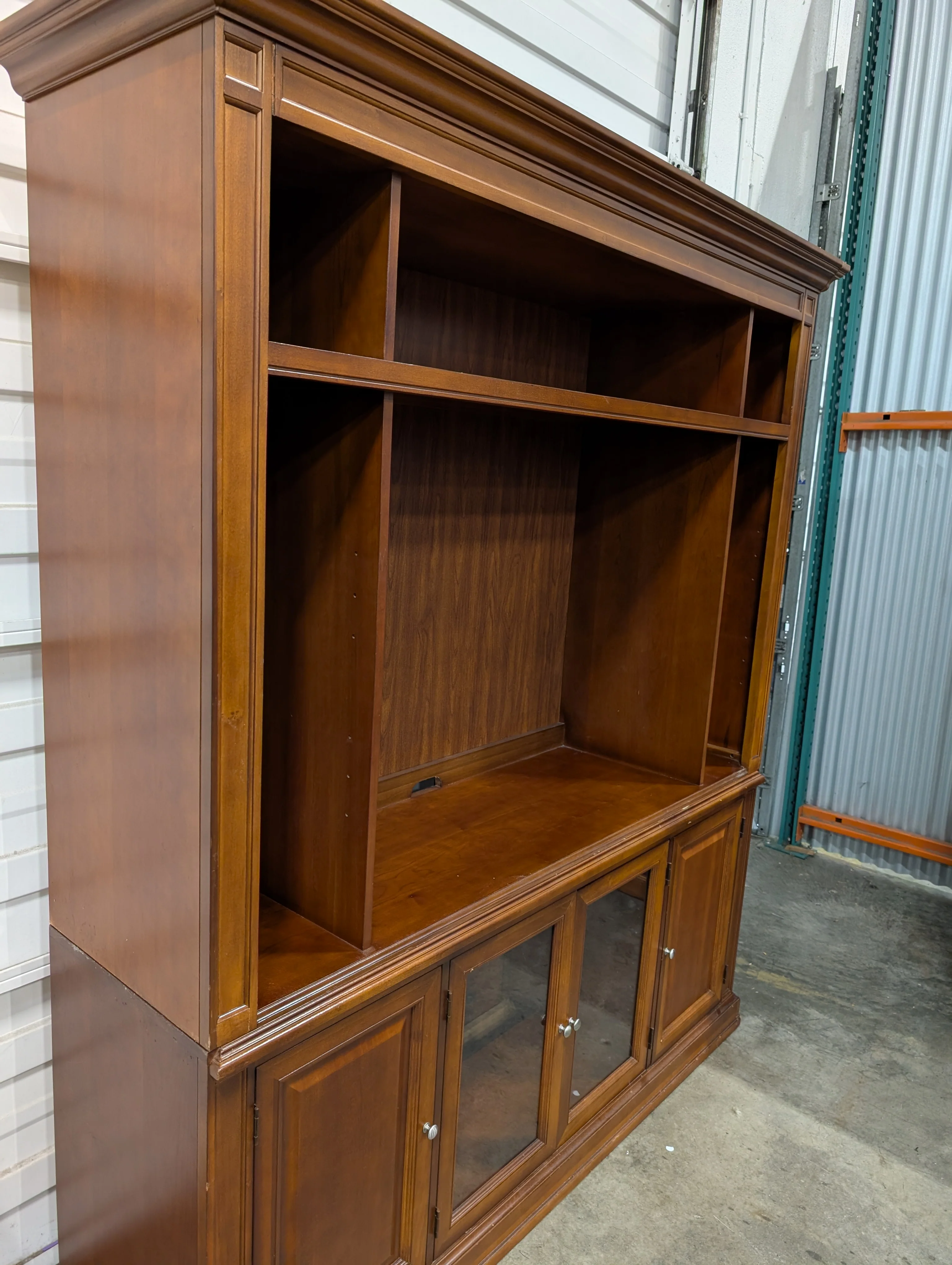 Rich Brown Wooden Media Storage Cabinet - Image 4