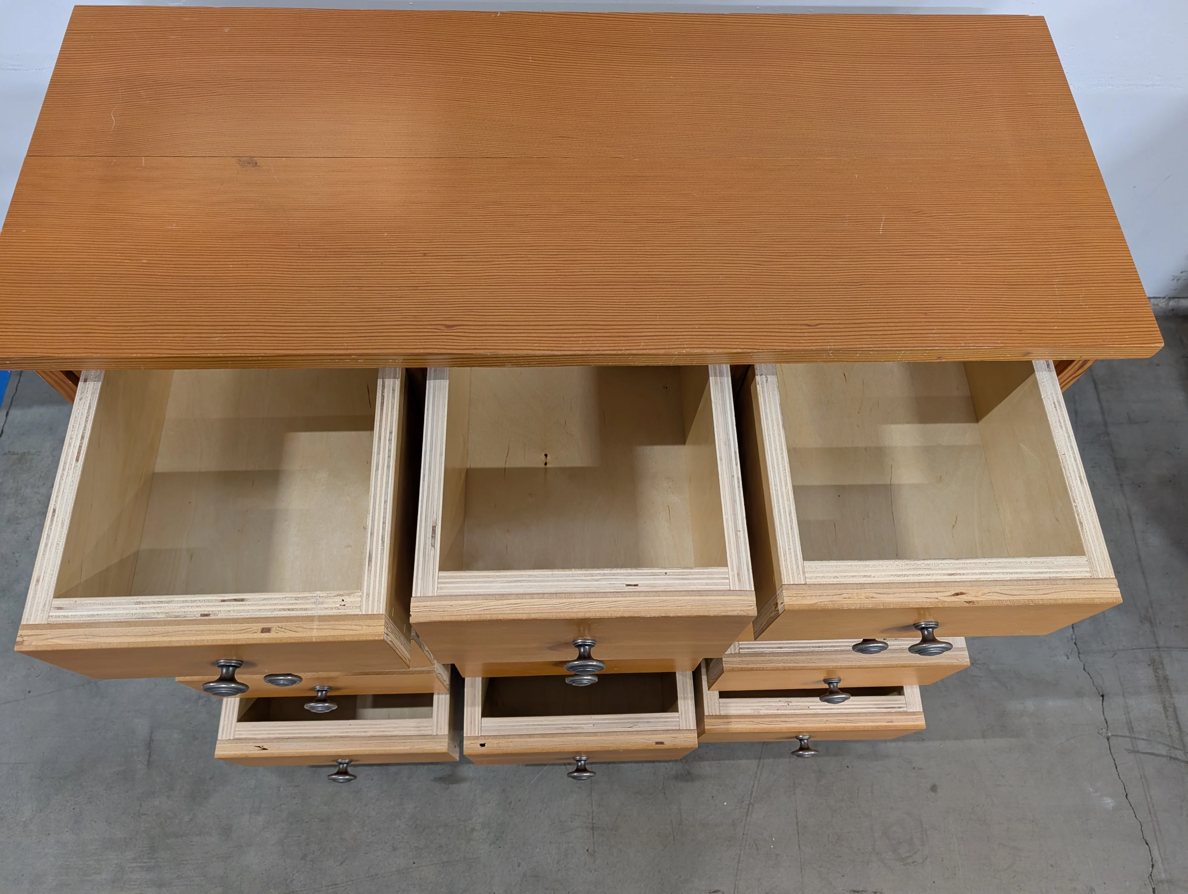 Warm Honey Wood Nine-Drawer Storage Chest - Image 7