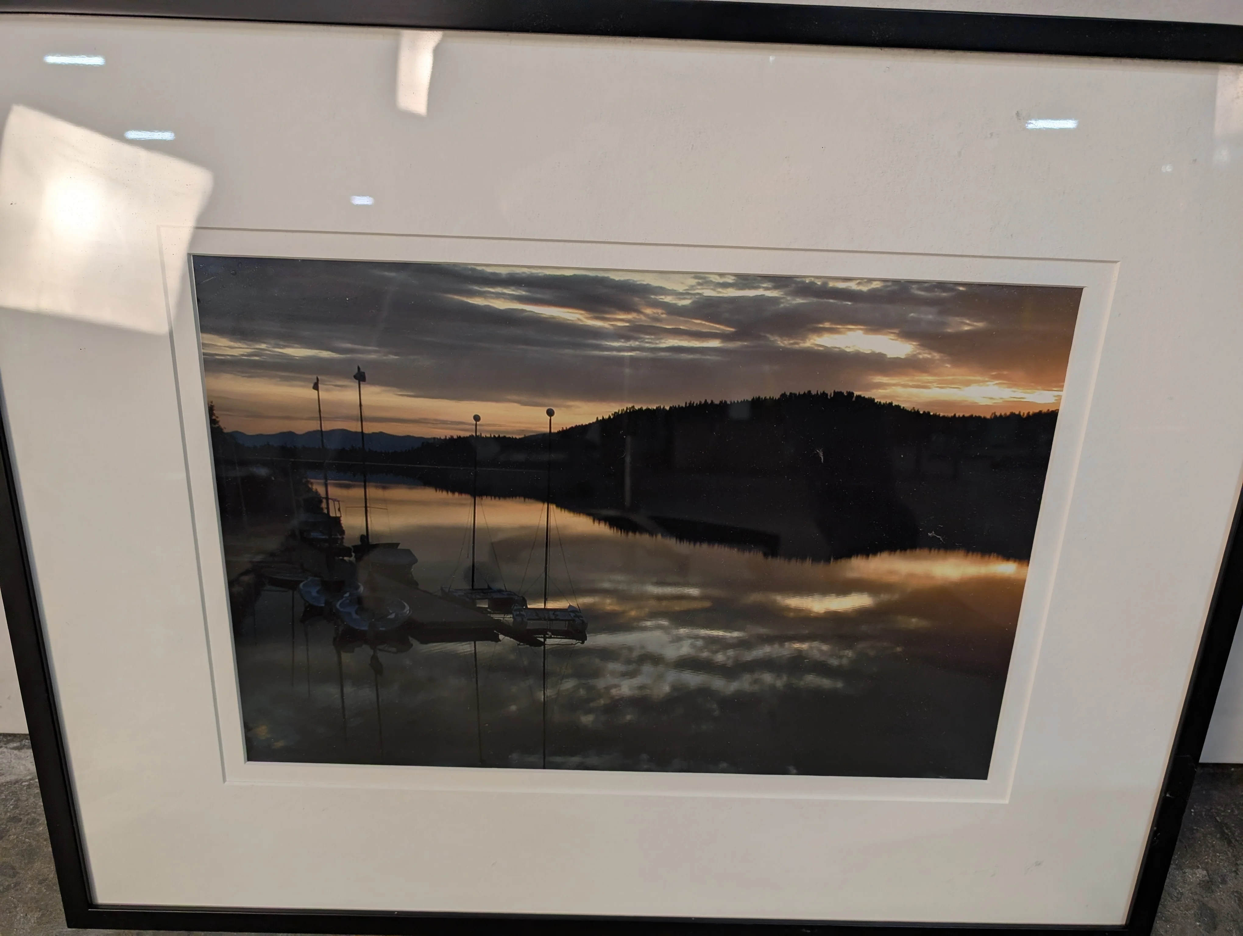 Serene Lake Sunset Framed Wall Art Print - Image 3