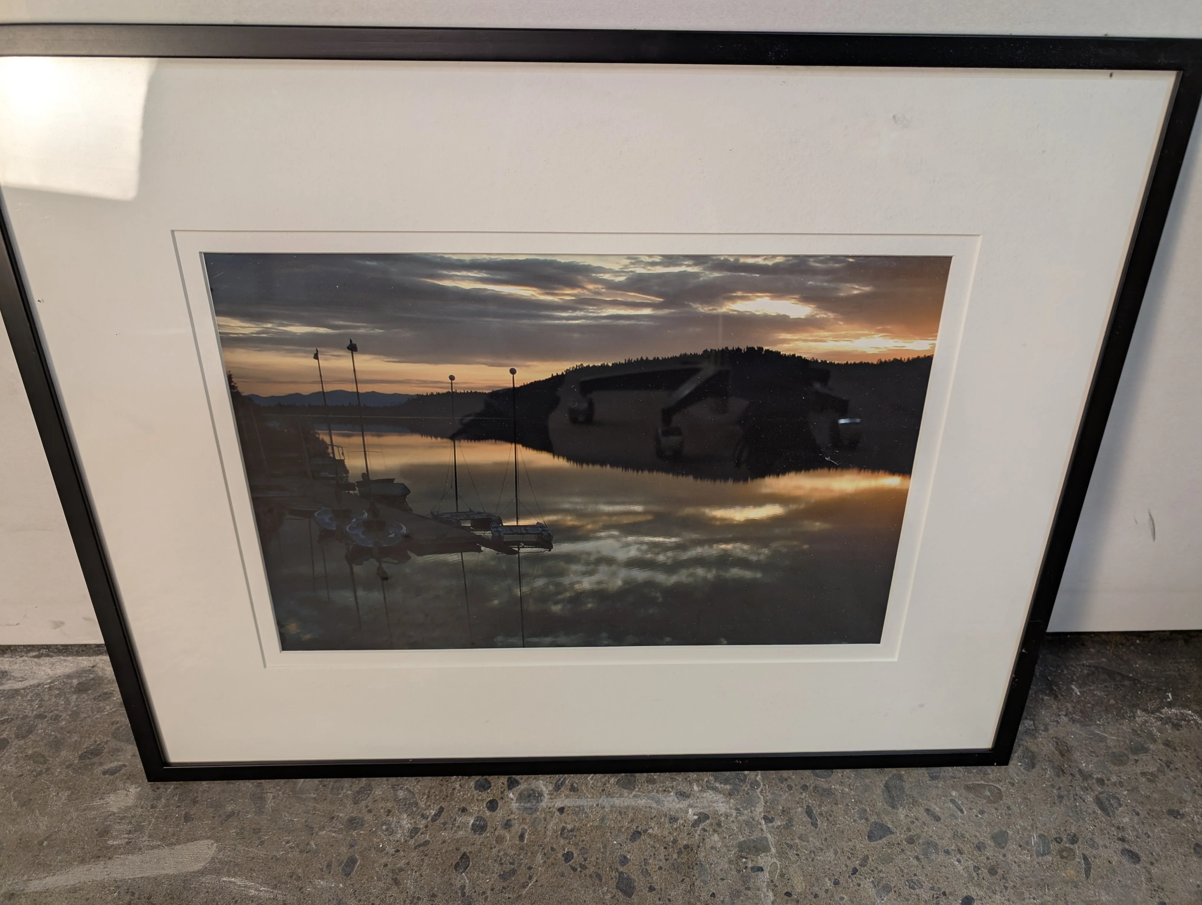 Serene Lake Sunset Framed Wall Art Print - Image 4