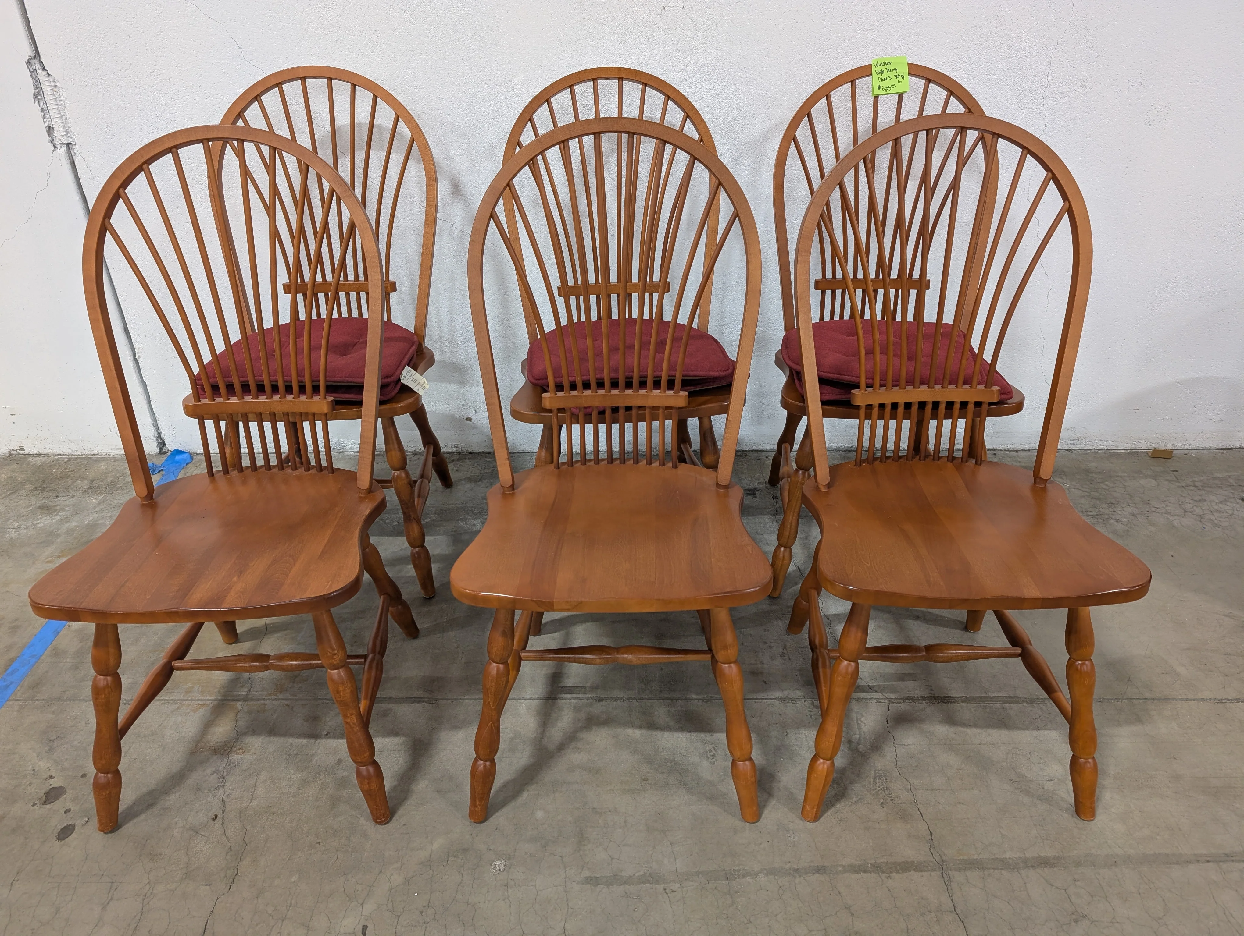 Set of six - Classic Windsor Style Wooden Dining Chairs
