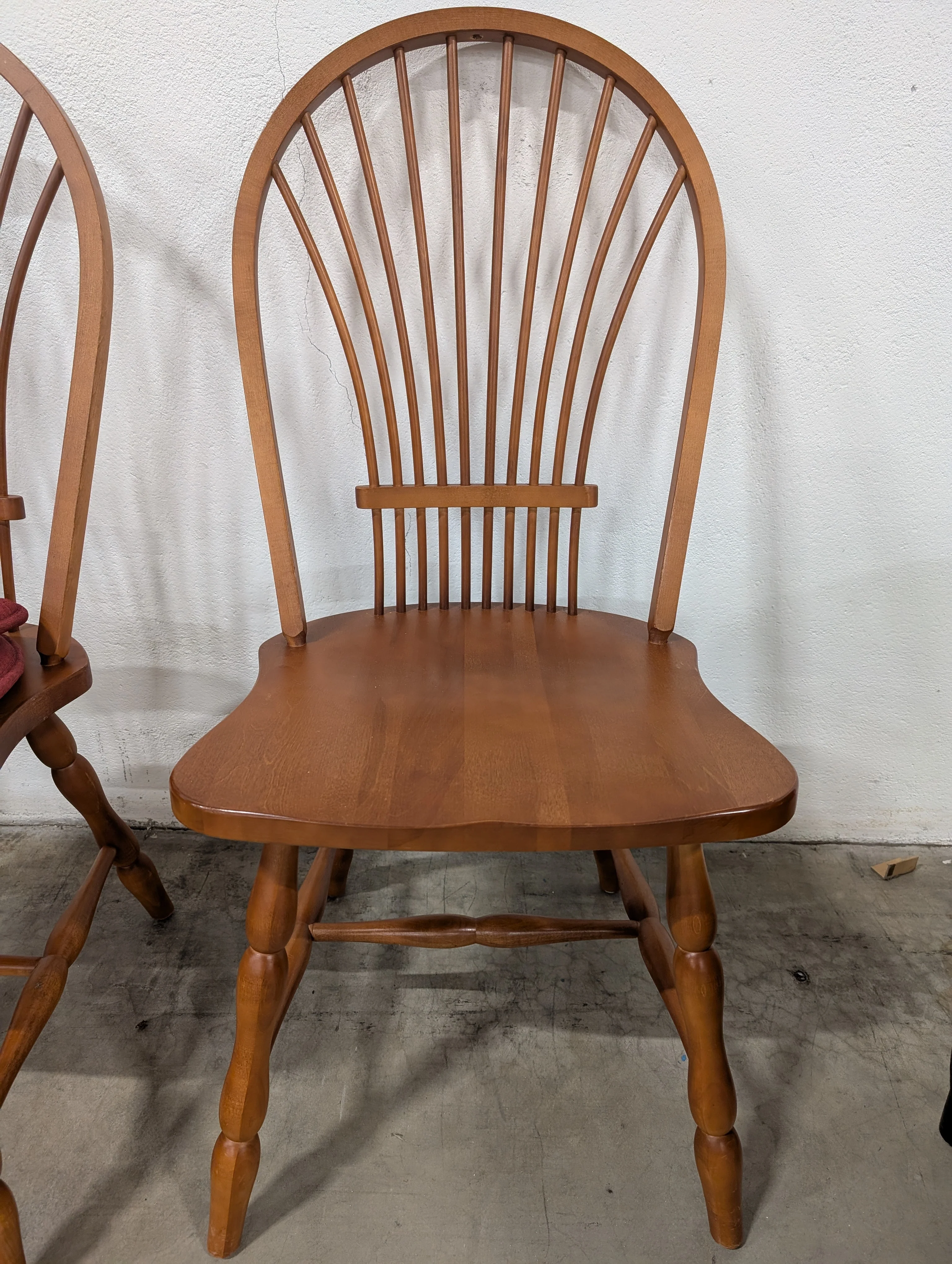 Set of six - Classic Windsor Style Wooden Dining Chairs - Image 2