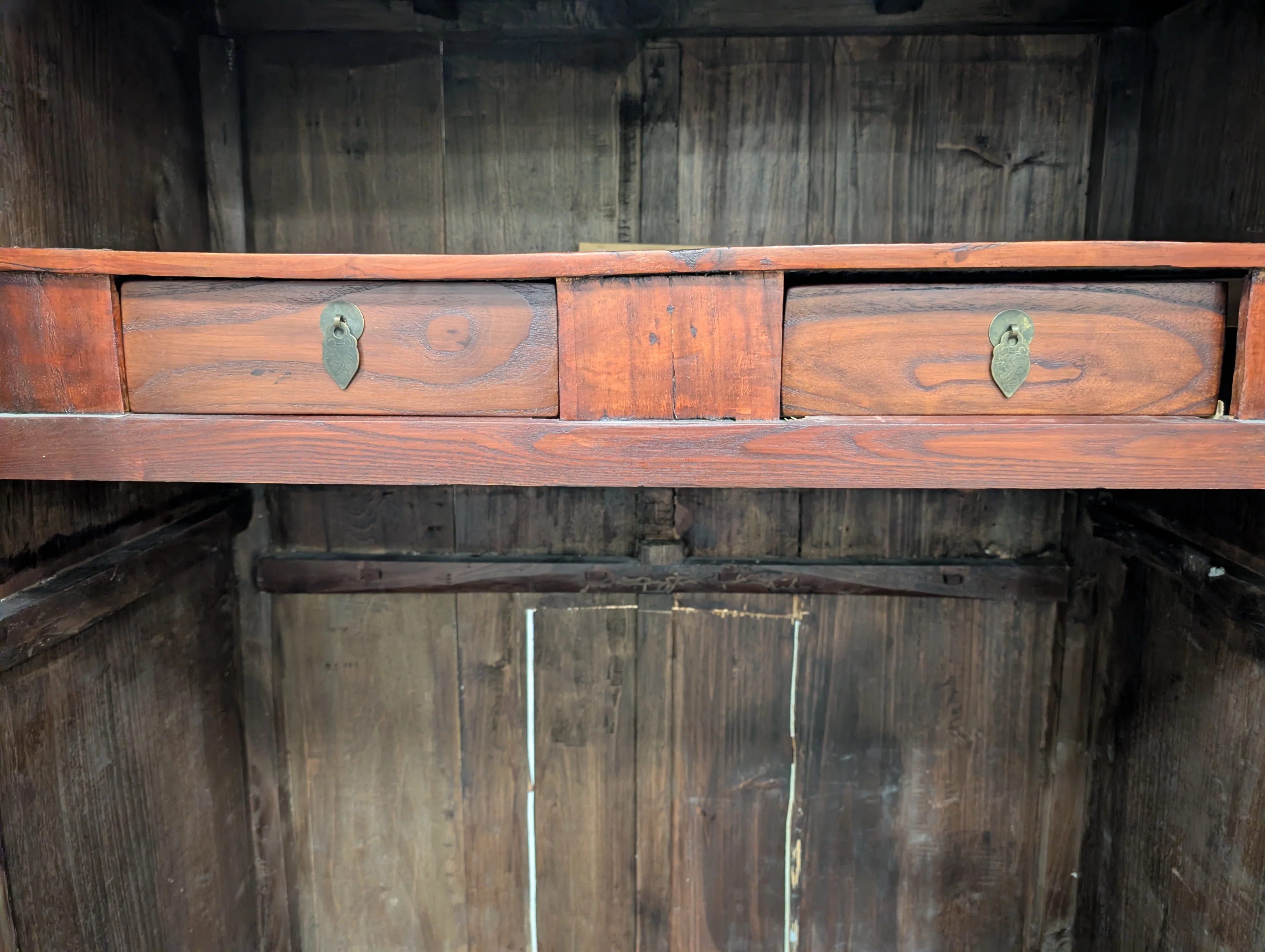Ornate Hardwood Storage Cabinet with Decorative Butterfly Latch - Image 5