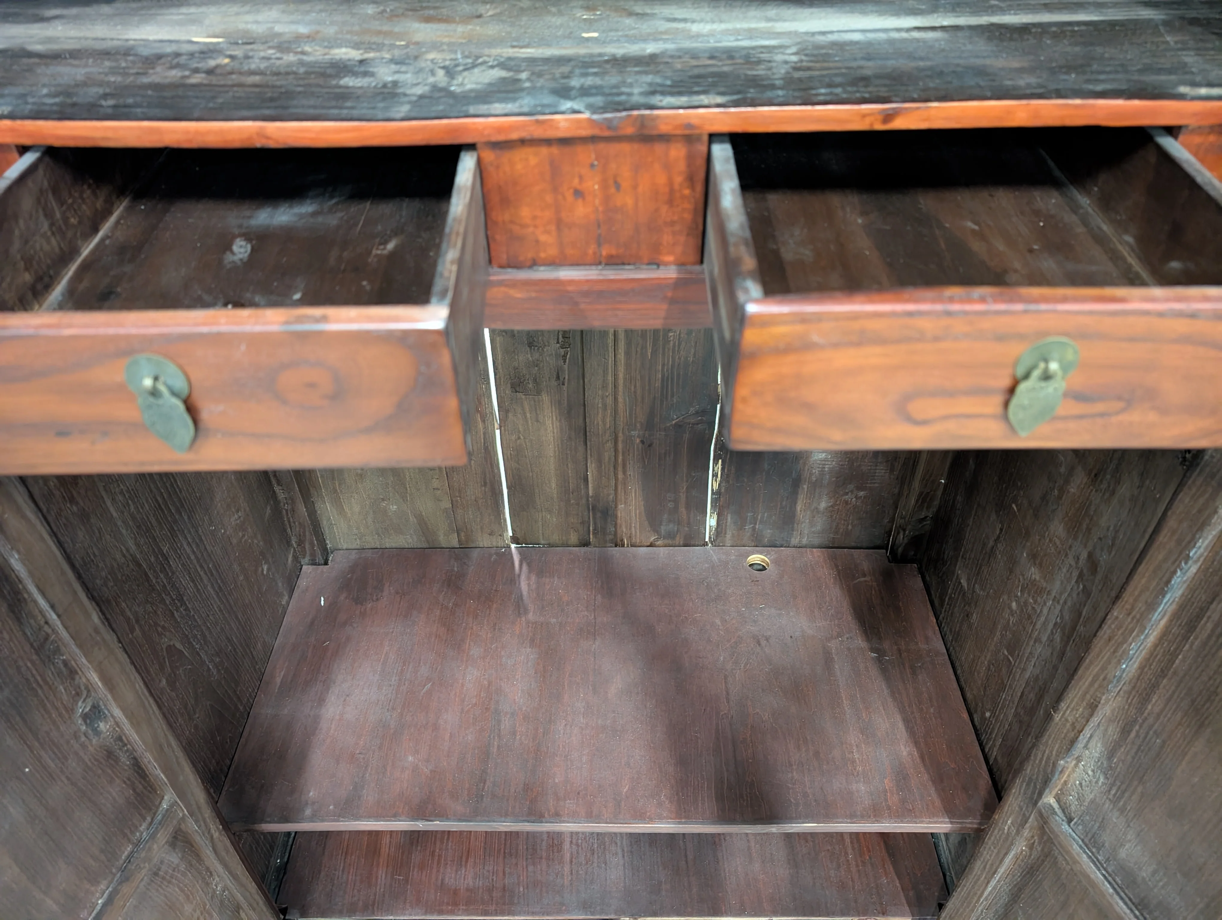 Ornate Hardwood Storage Cabinet with Decorative Butterfly Latch - Image 6