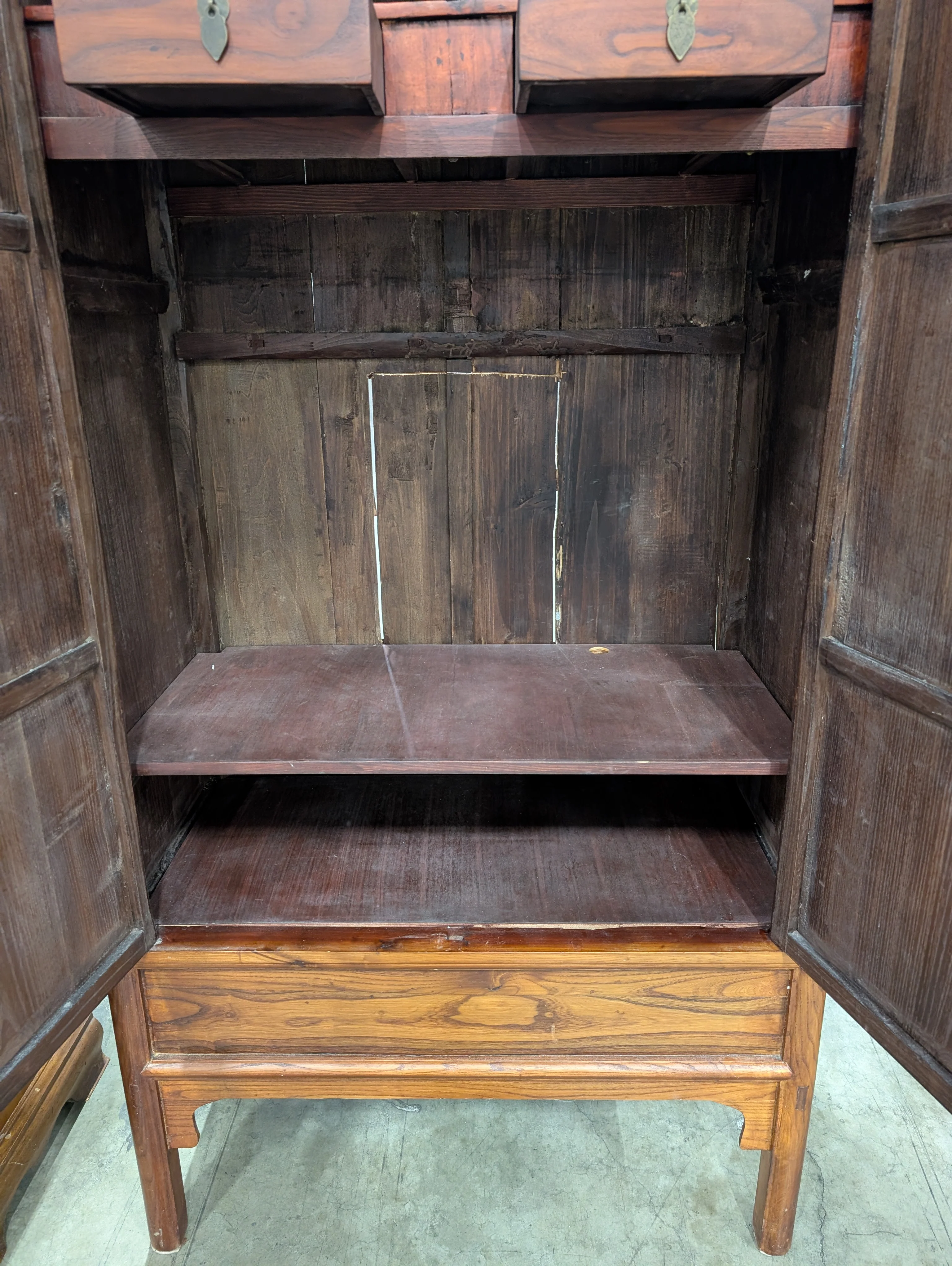Ornate Hardwood Storage Cabinet with Decorative Butterfly Latch - Image 8