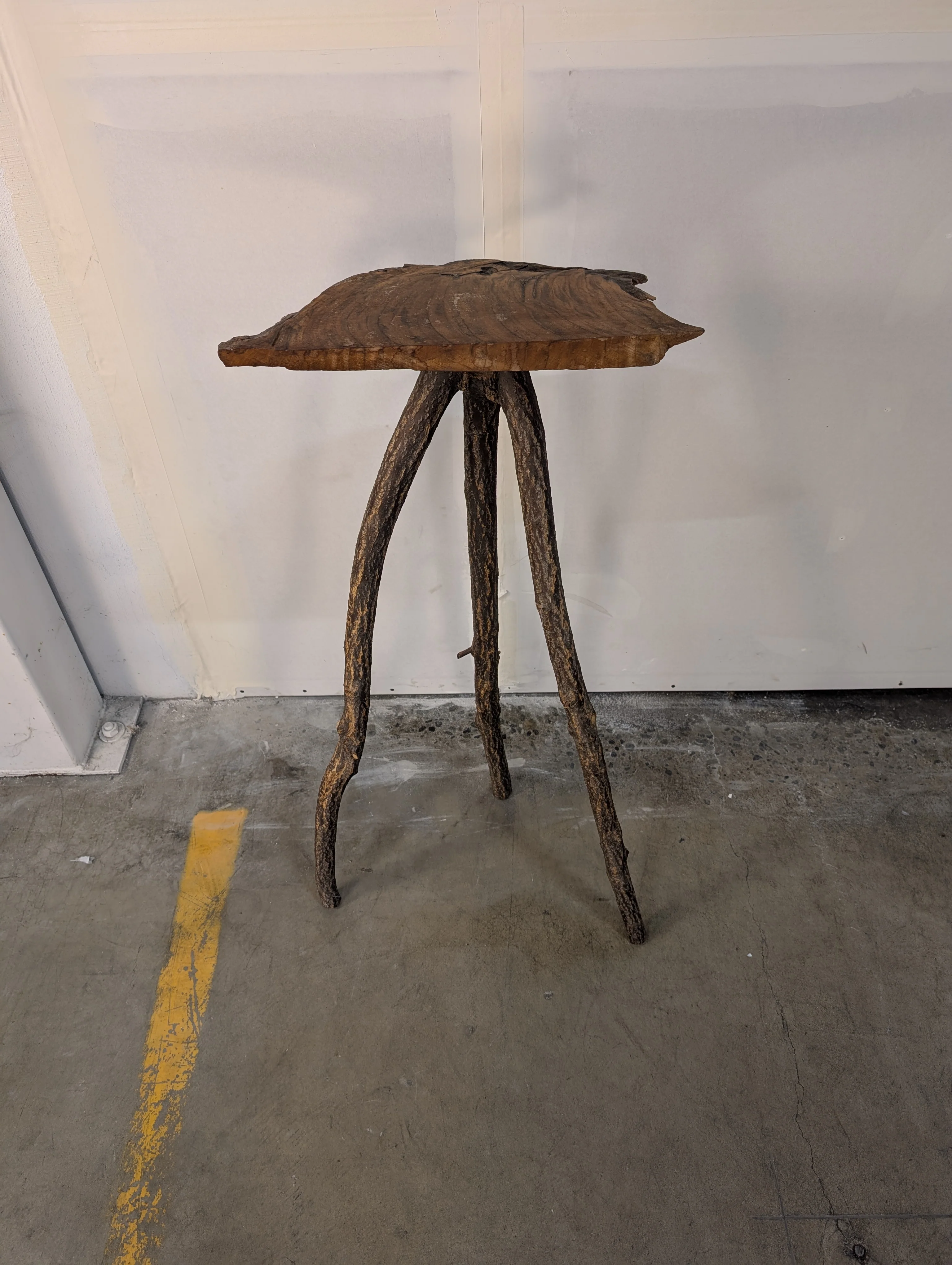 Rustic Live Edge Wood Slab Accent Table - Image 2