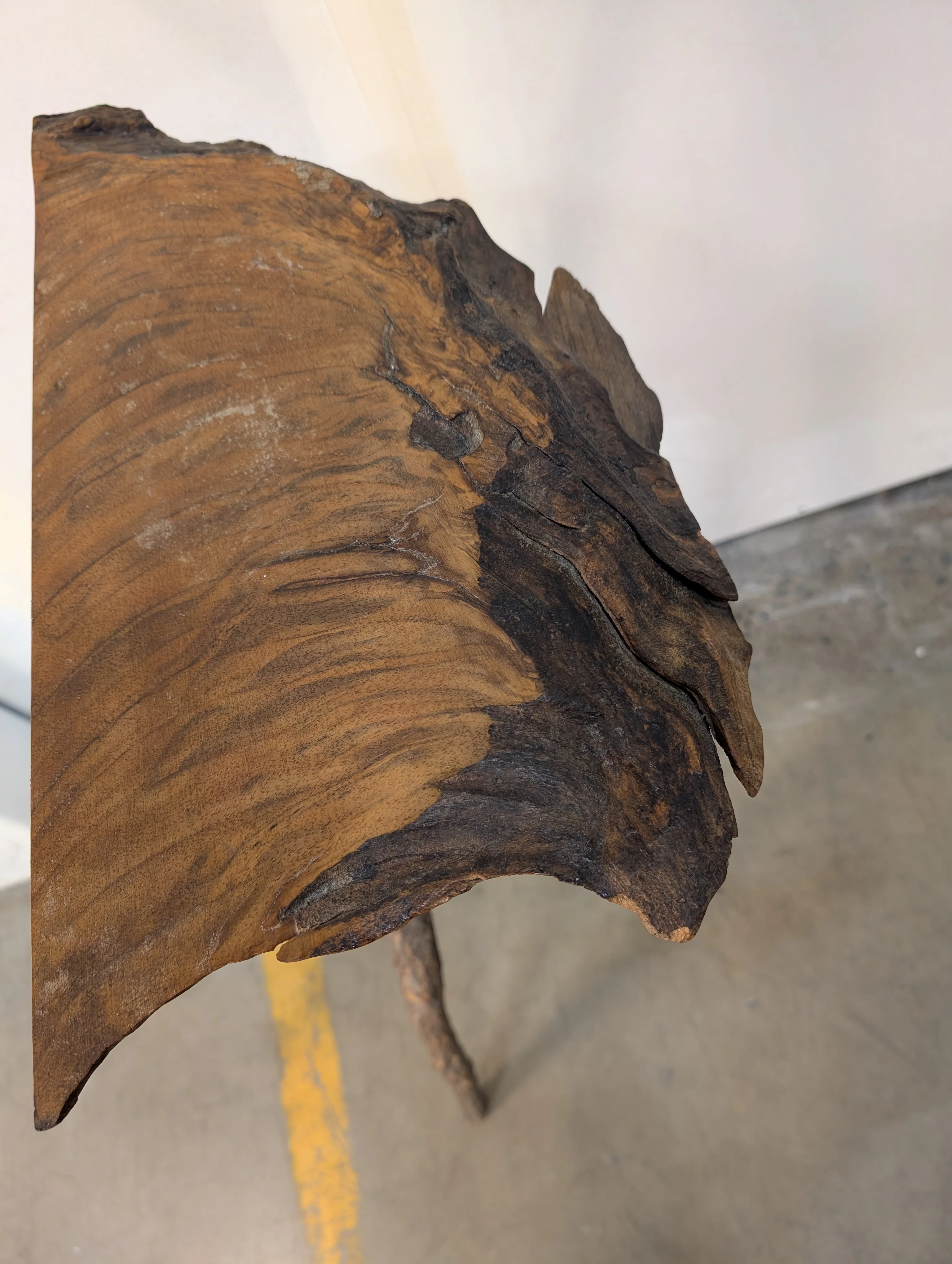 Rustic Live Edge Wood Slab Accent Table - Image 5