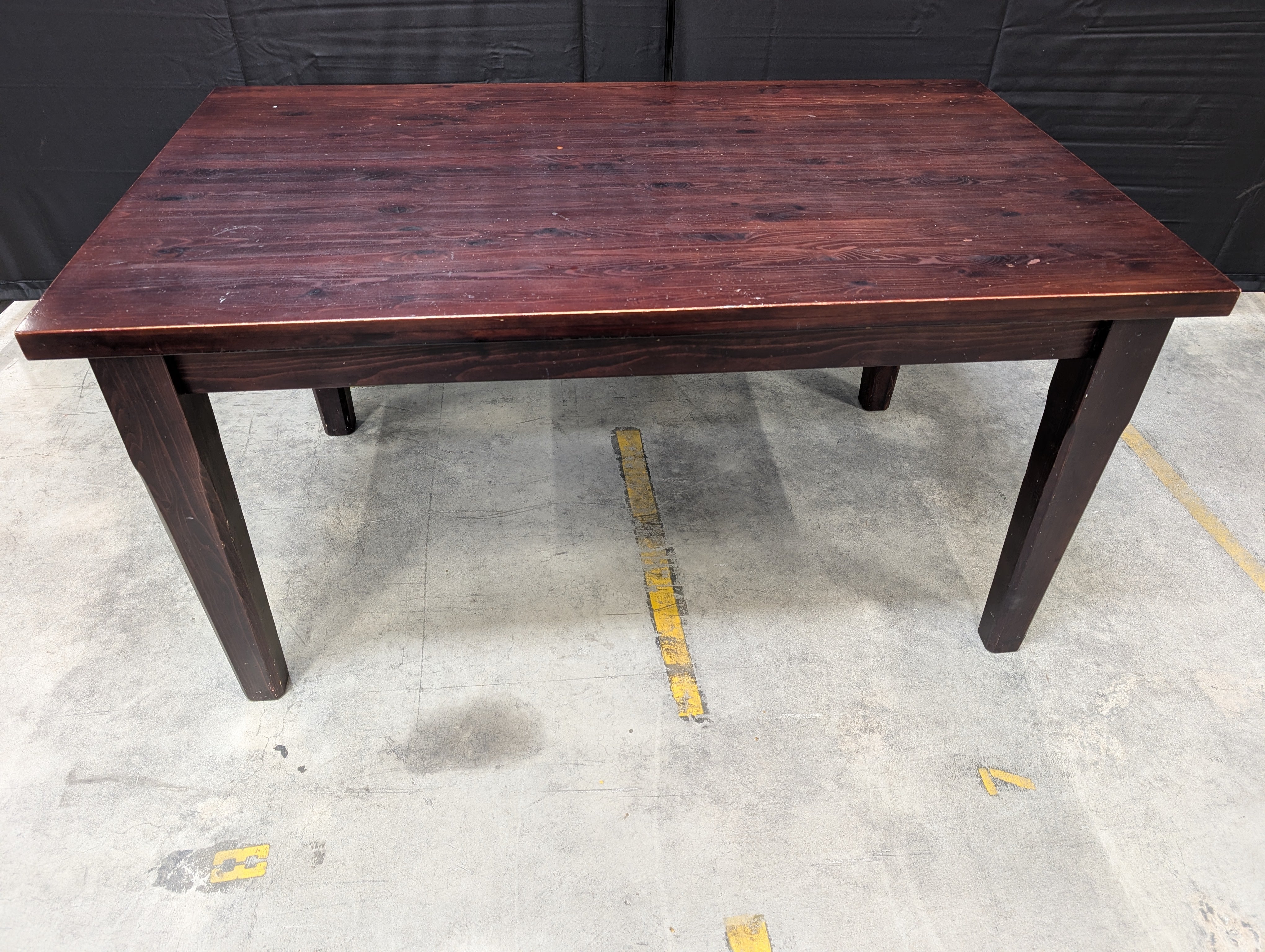 Dark Wood Rectangular Dining Table - Image 2