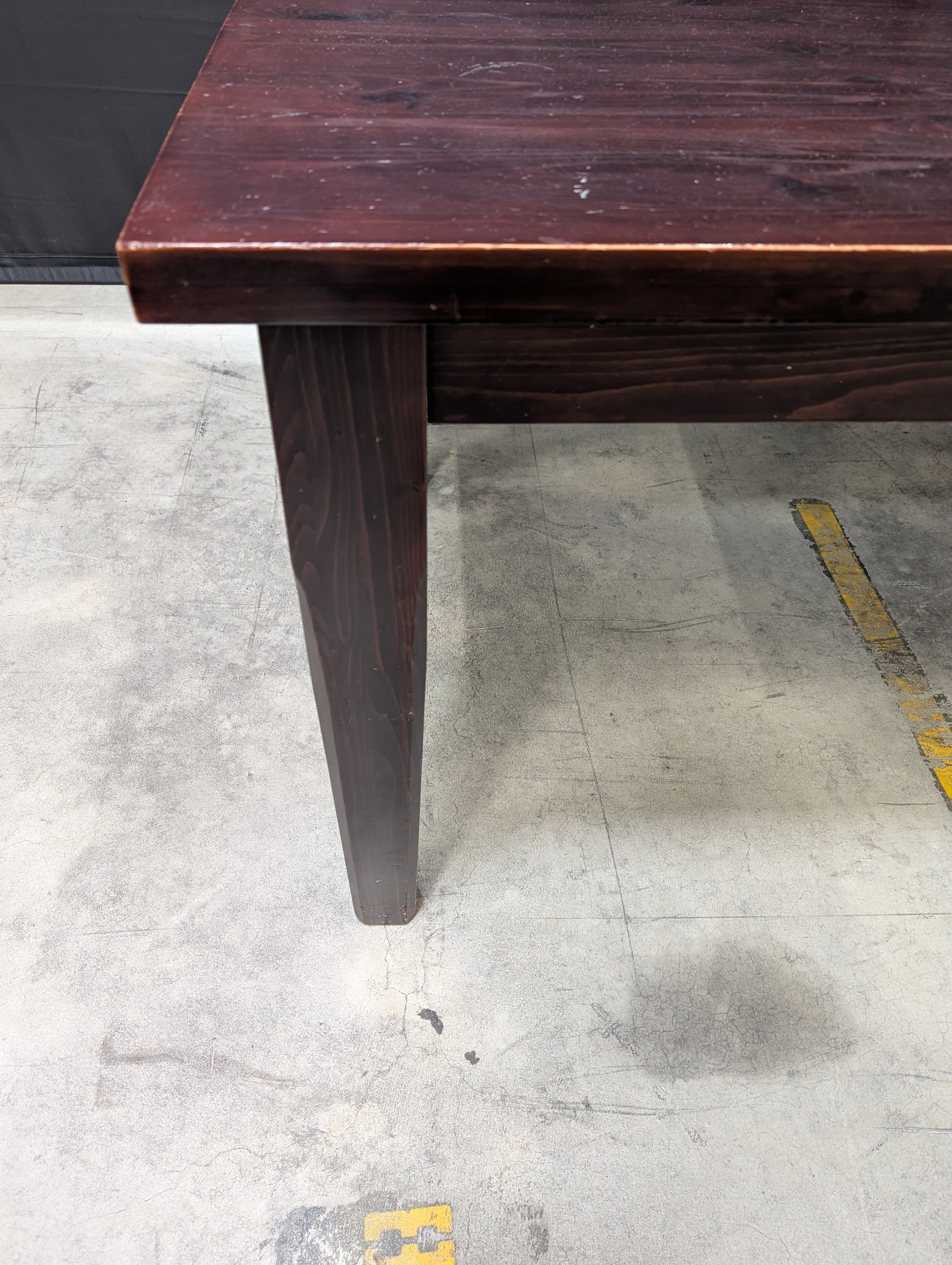 Dark Wood Rectangular Dining Table - Image 3