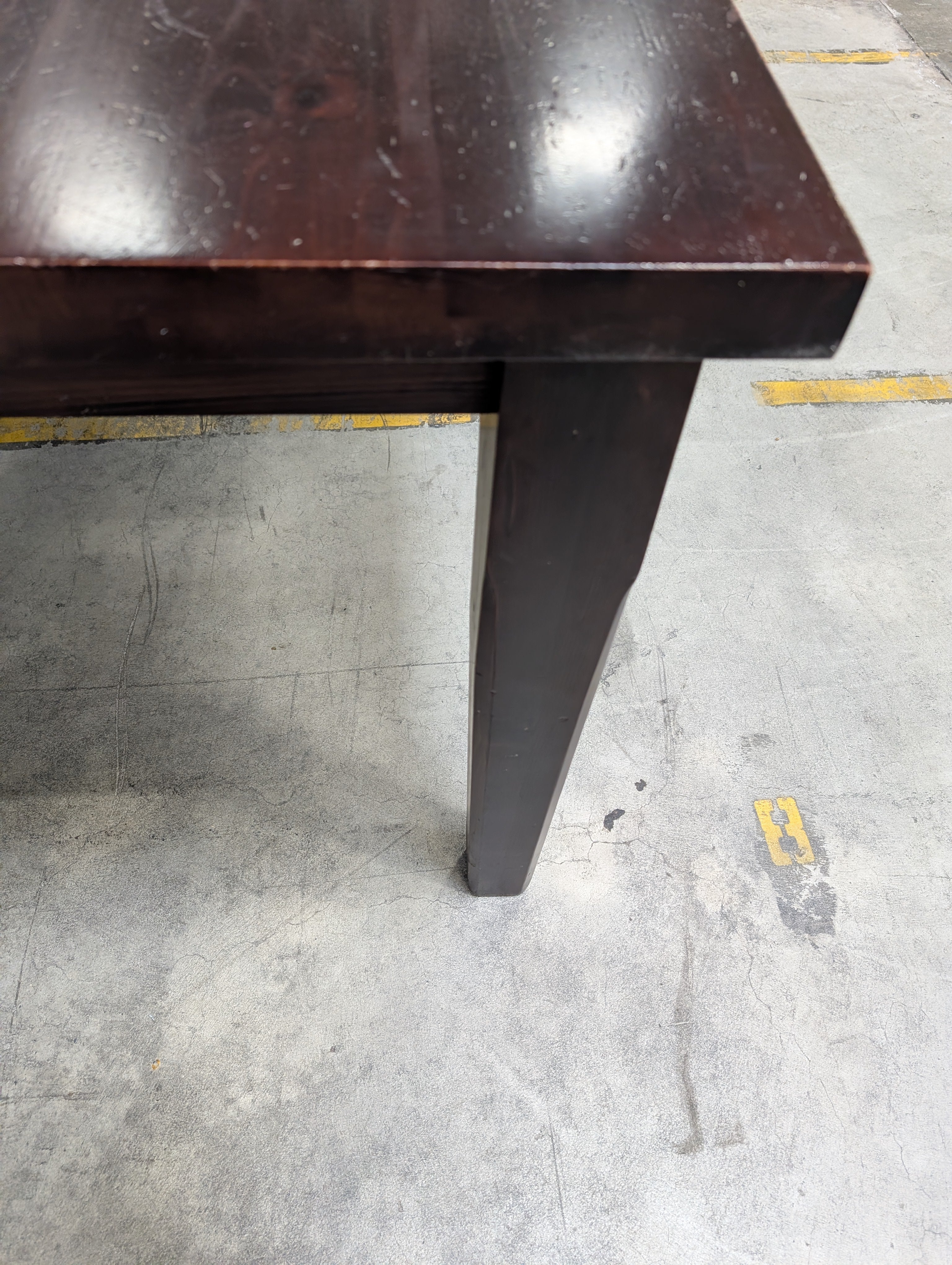 Dark Wood Rectangular Dining Table - Image 4