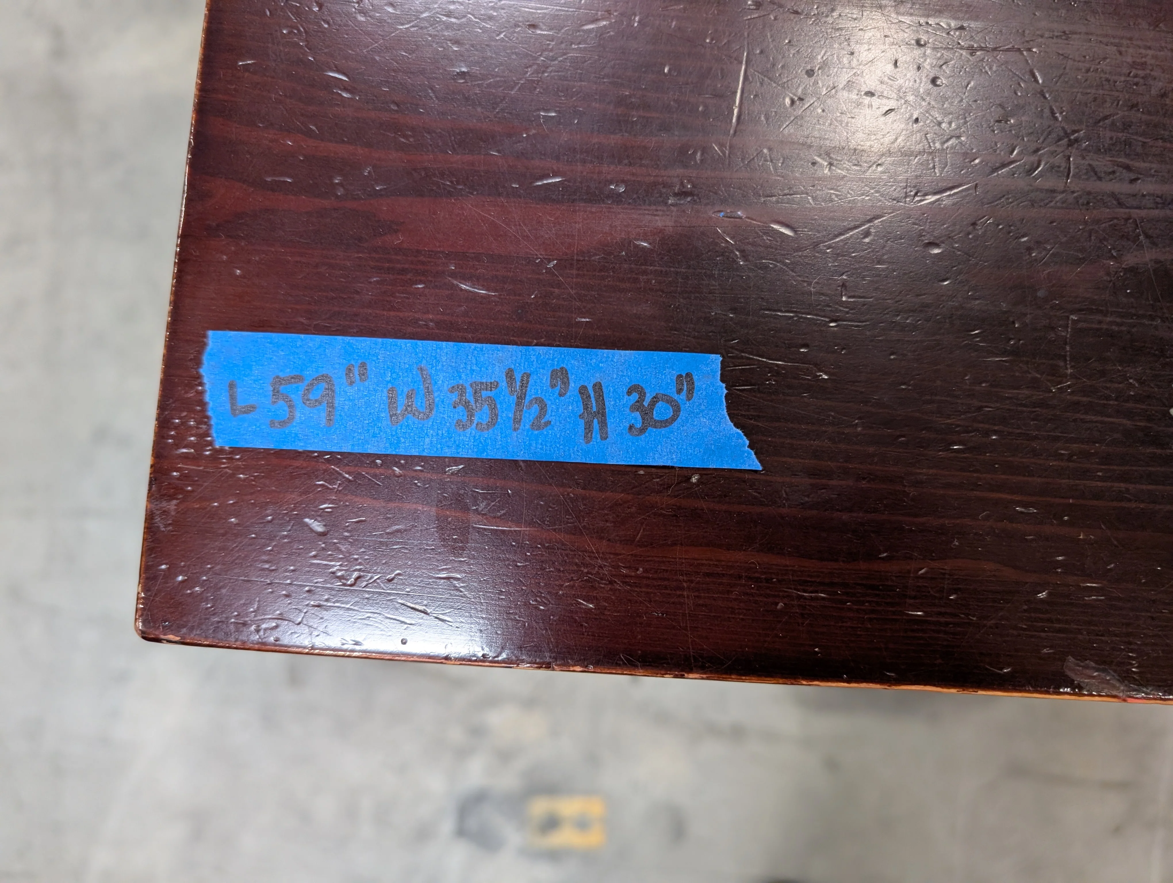 Dark Wood Rectangular Dining Table - Image 6