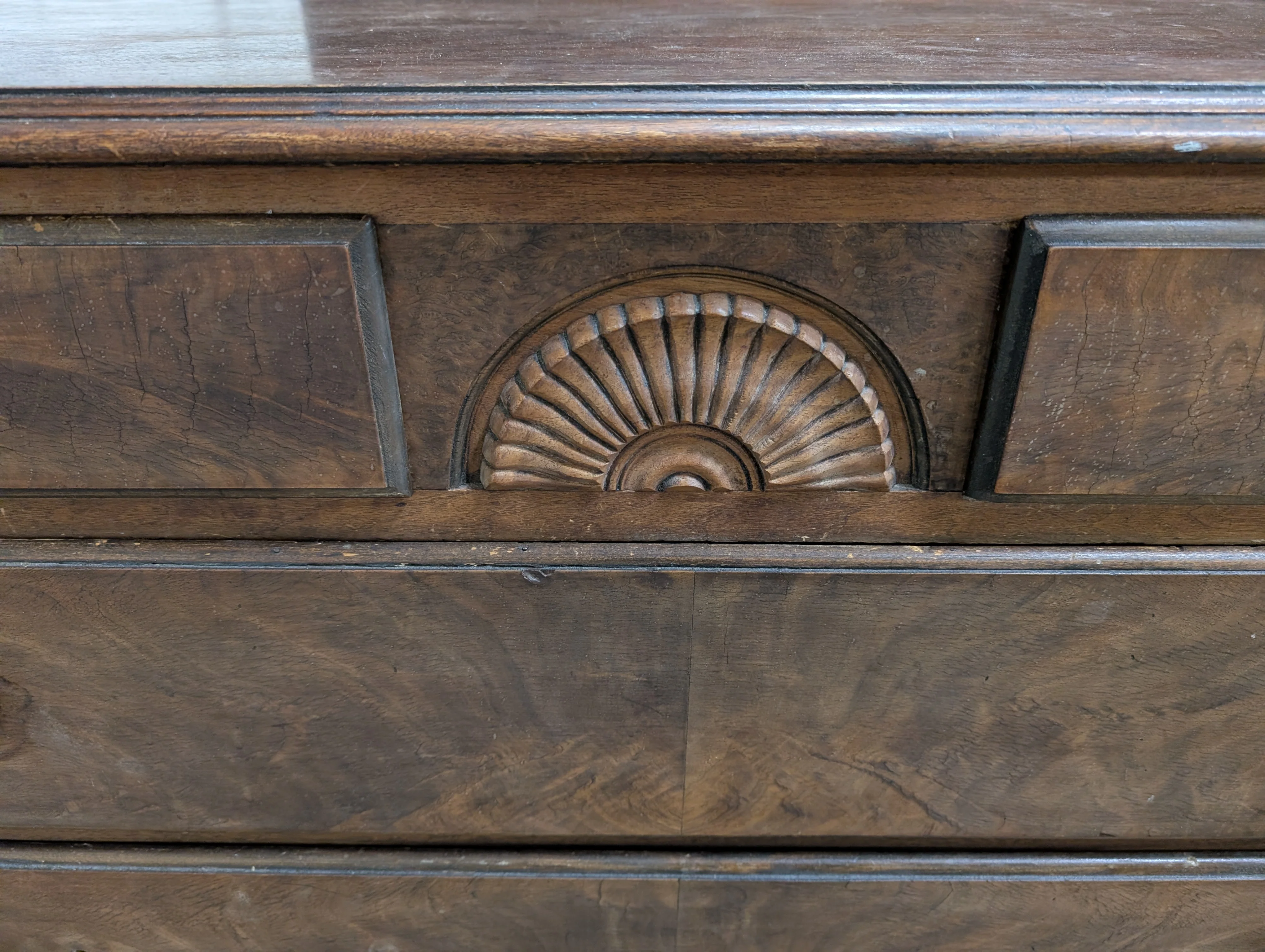 Vintage Solid Wood Chest of Drawers with Carved Detail - Image 2