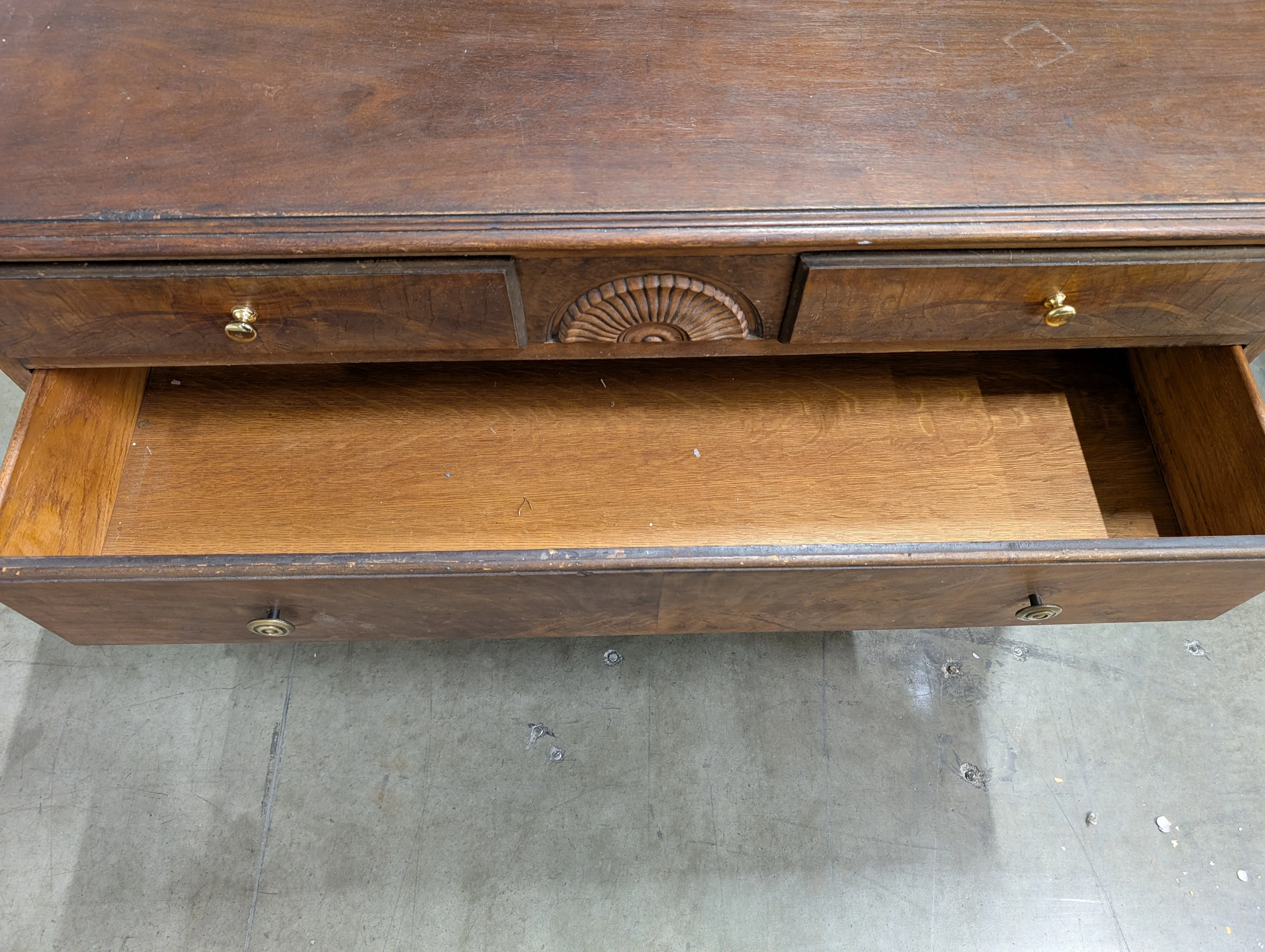 Vintage Solid Wood Chest of Drawers with Carved Detail - Image 6