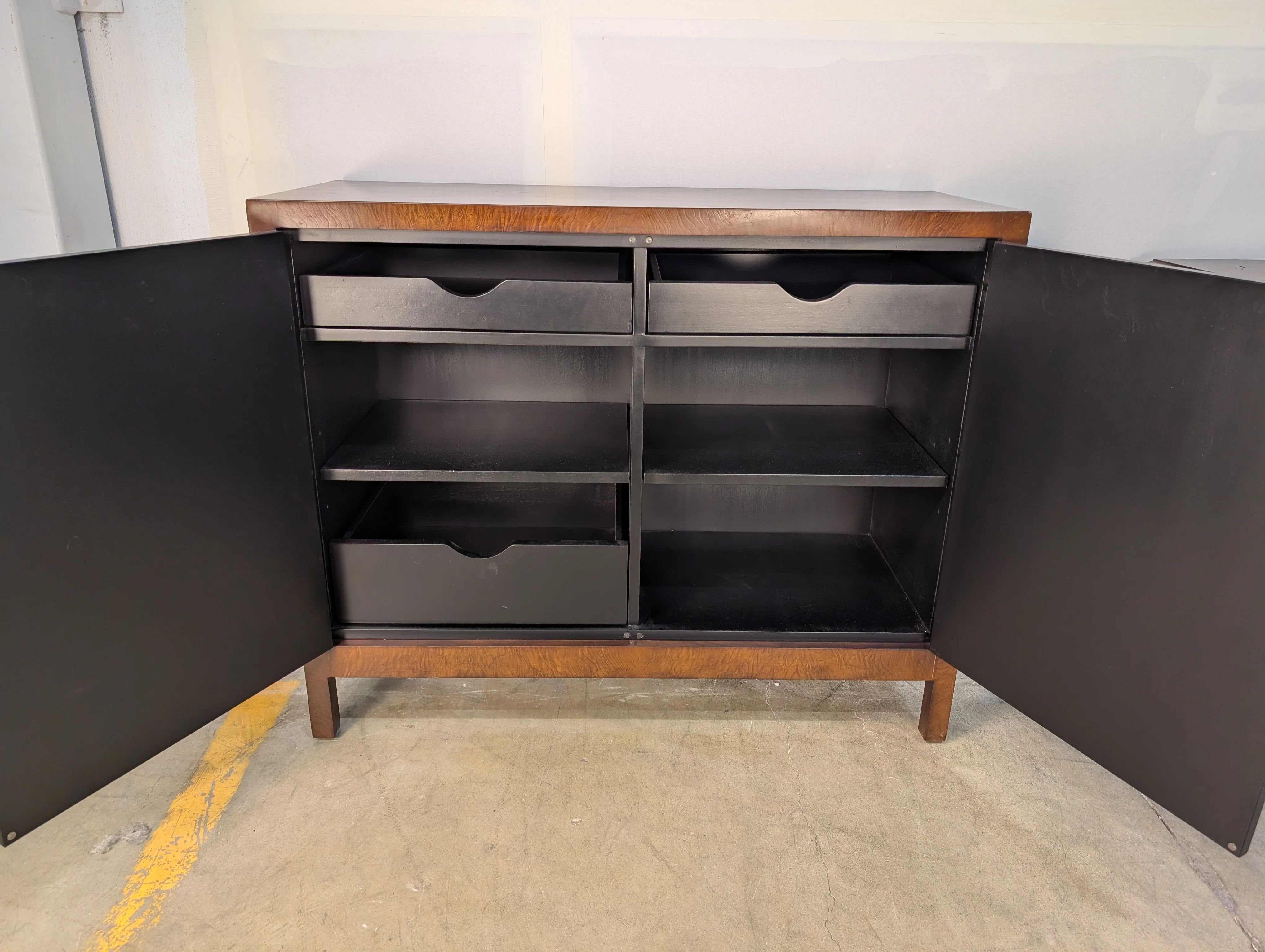 Contemporary Ballard Designs Two-Door Wood Storage Cabinet - Image 4