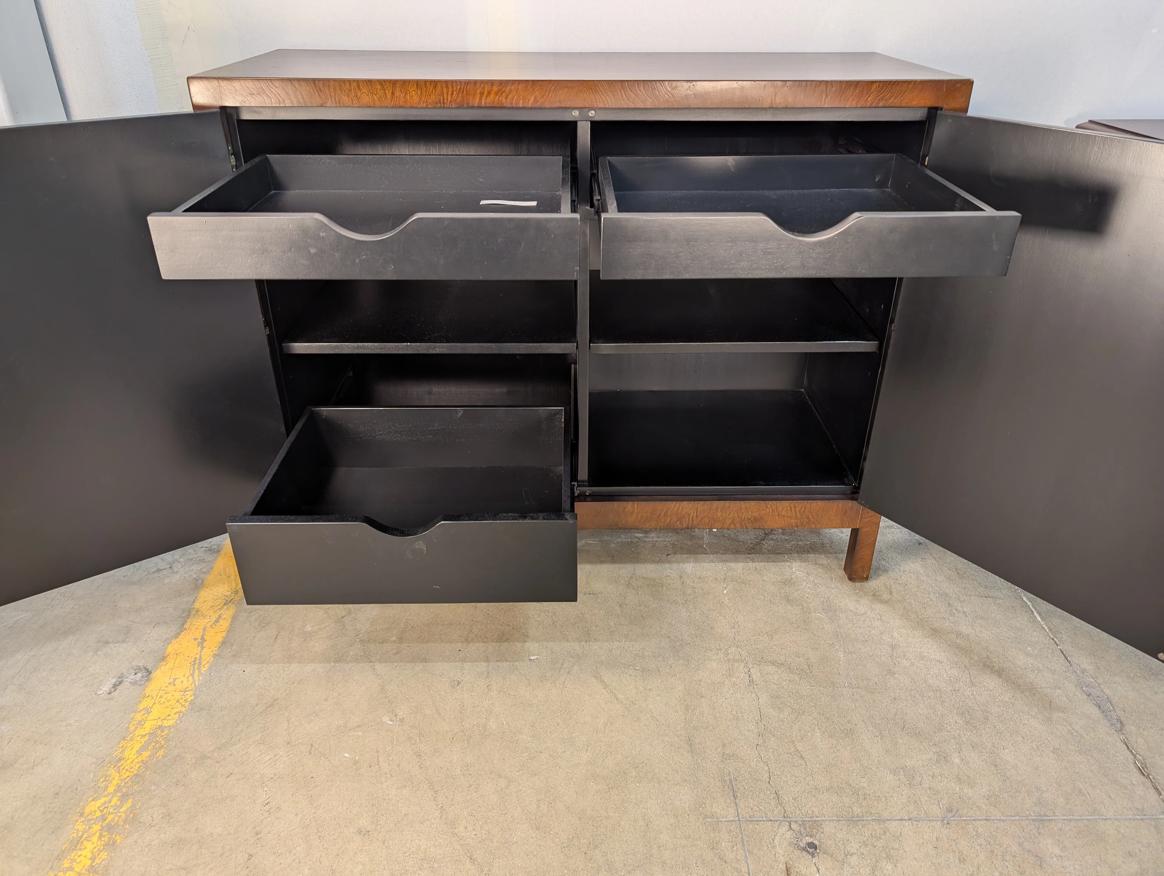 Contemporary Ballard Designs Two-Door Wood Storage Cabinet - Image 5