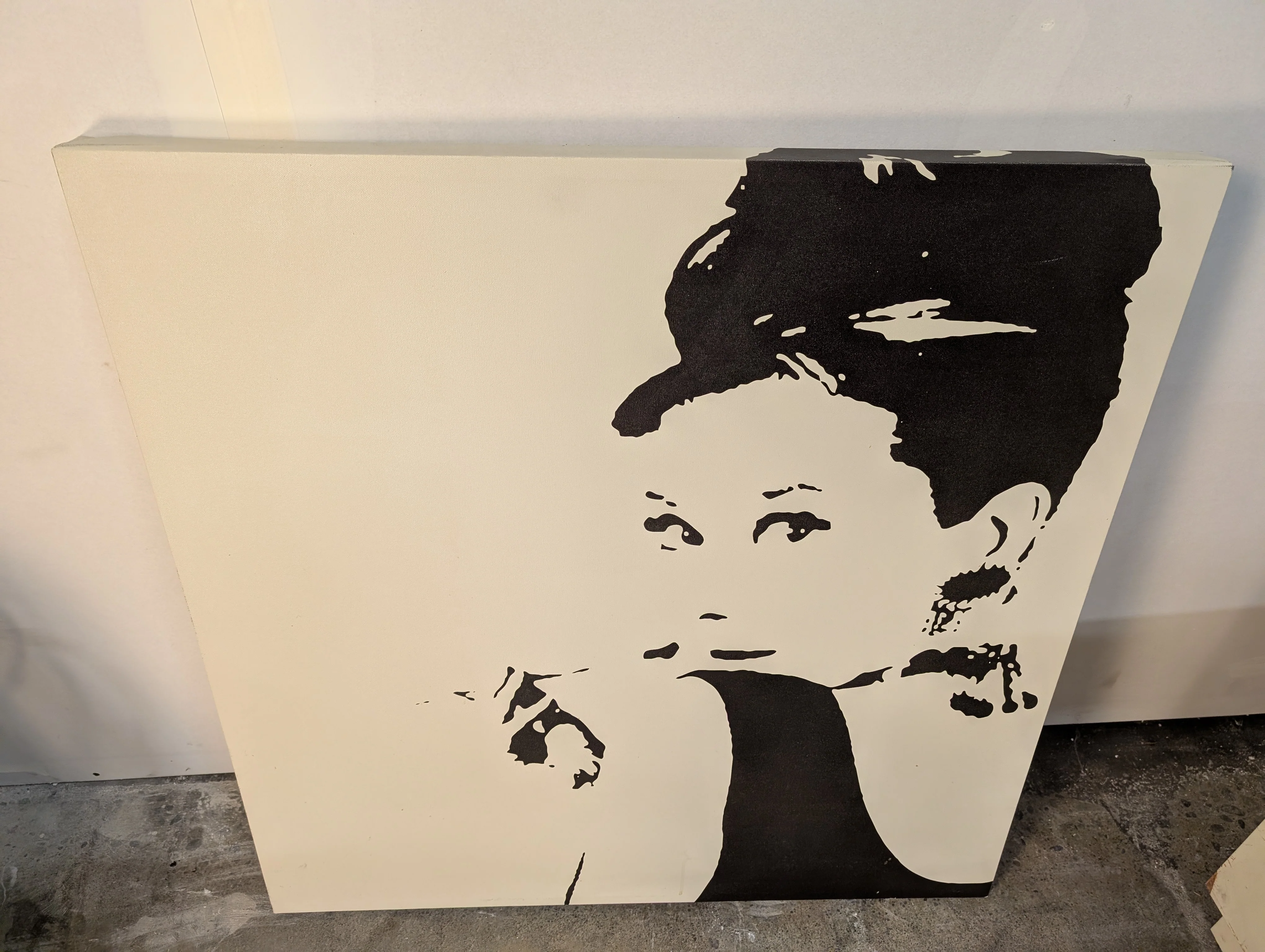 Striking Monochromatic Portrait Canvas Art - Image 2