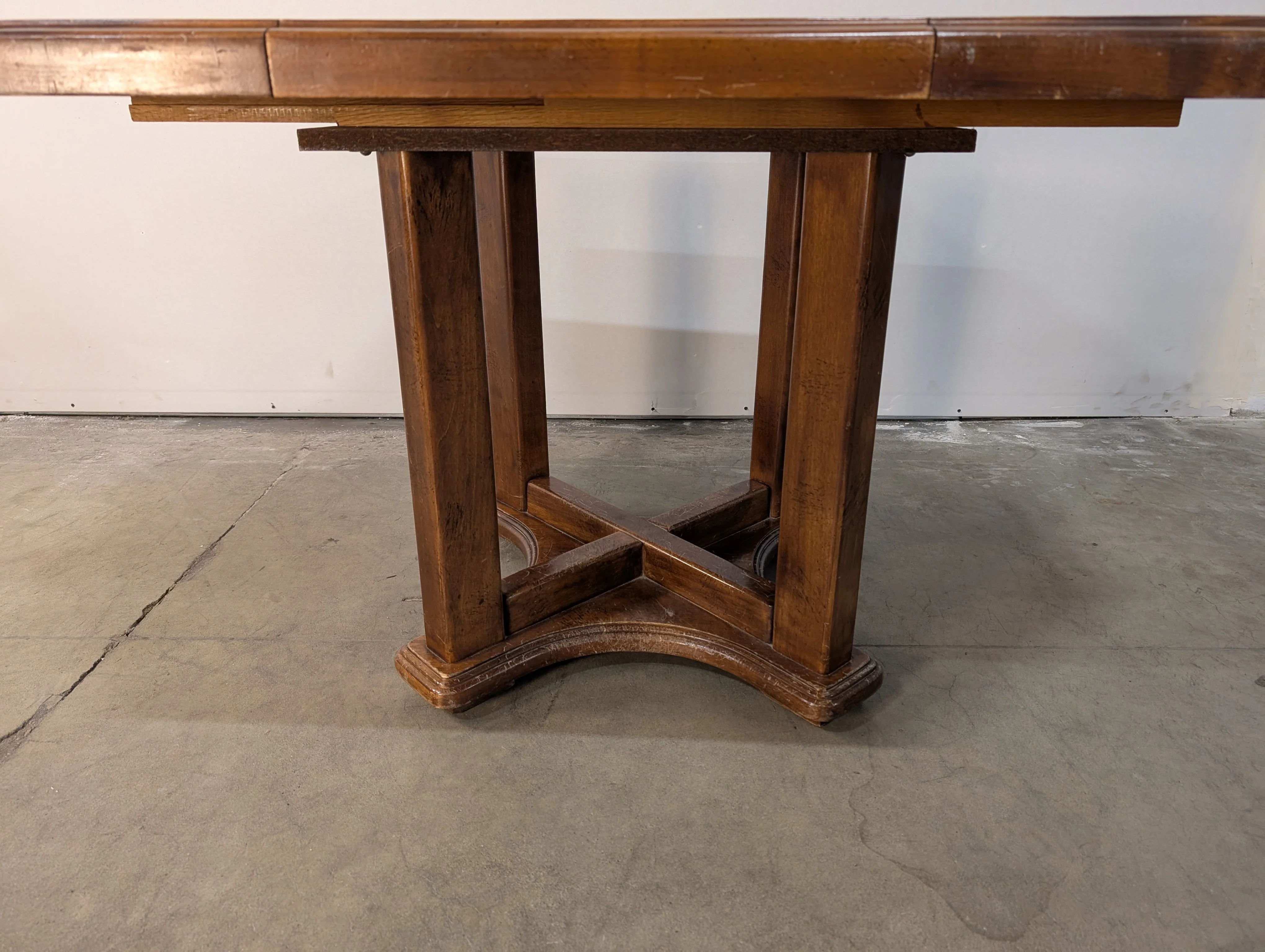 Vintage Octagonal Wood Dining Table - Image 2