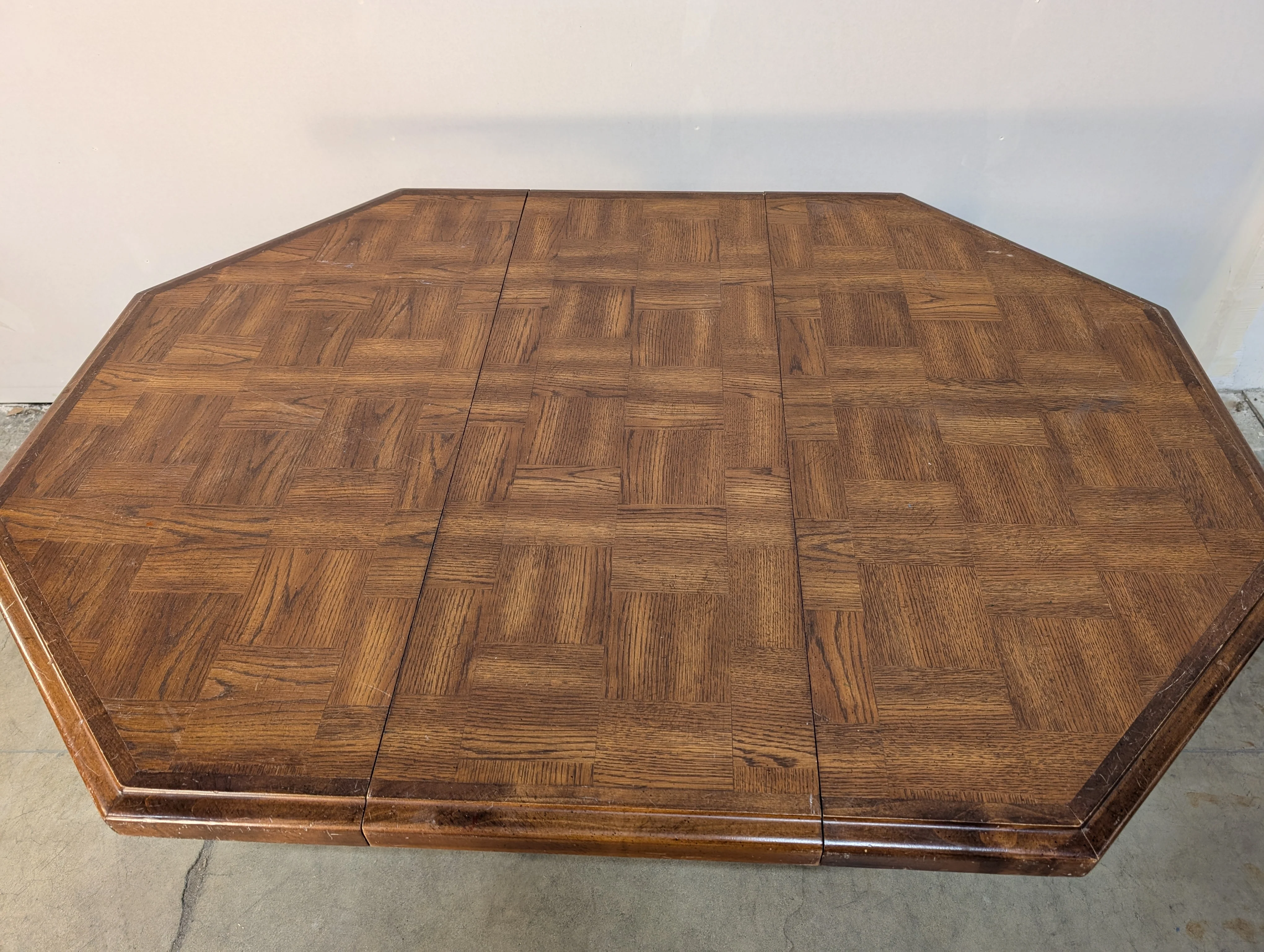 Vintage Octagonal Wood Dining Table - Image 3