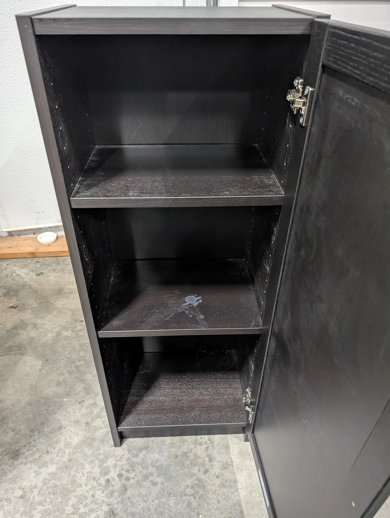 IKEA BILLY Black-Brown Bookcase with Door and Adjustable Shelves - Image 2