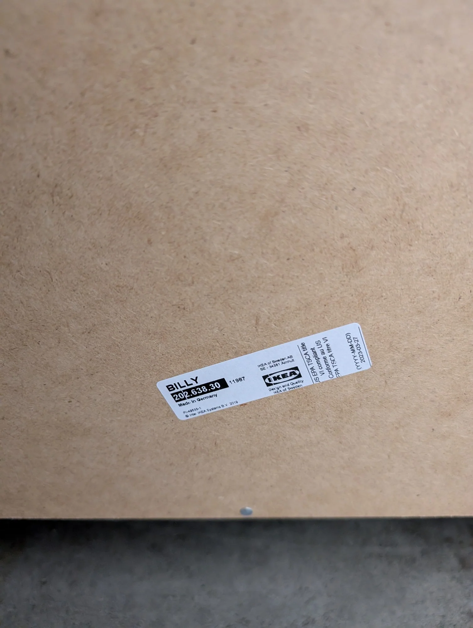 IKEA BILLY Black-Brown Bookcase with Door and Adjustable Shelves - Image 3