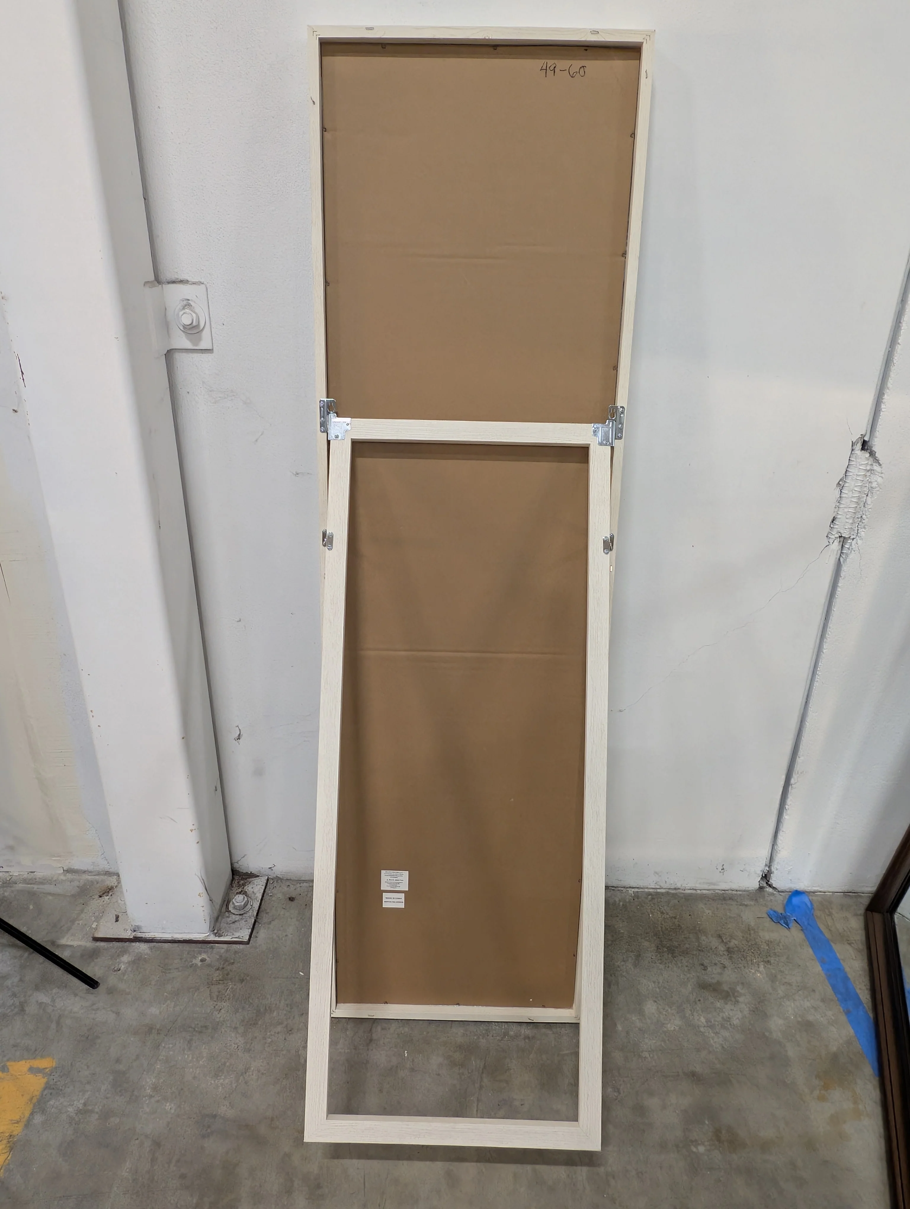 Modern Full-Length Floor Mirror with Light Wood Tone Frame - Image 2