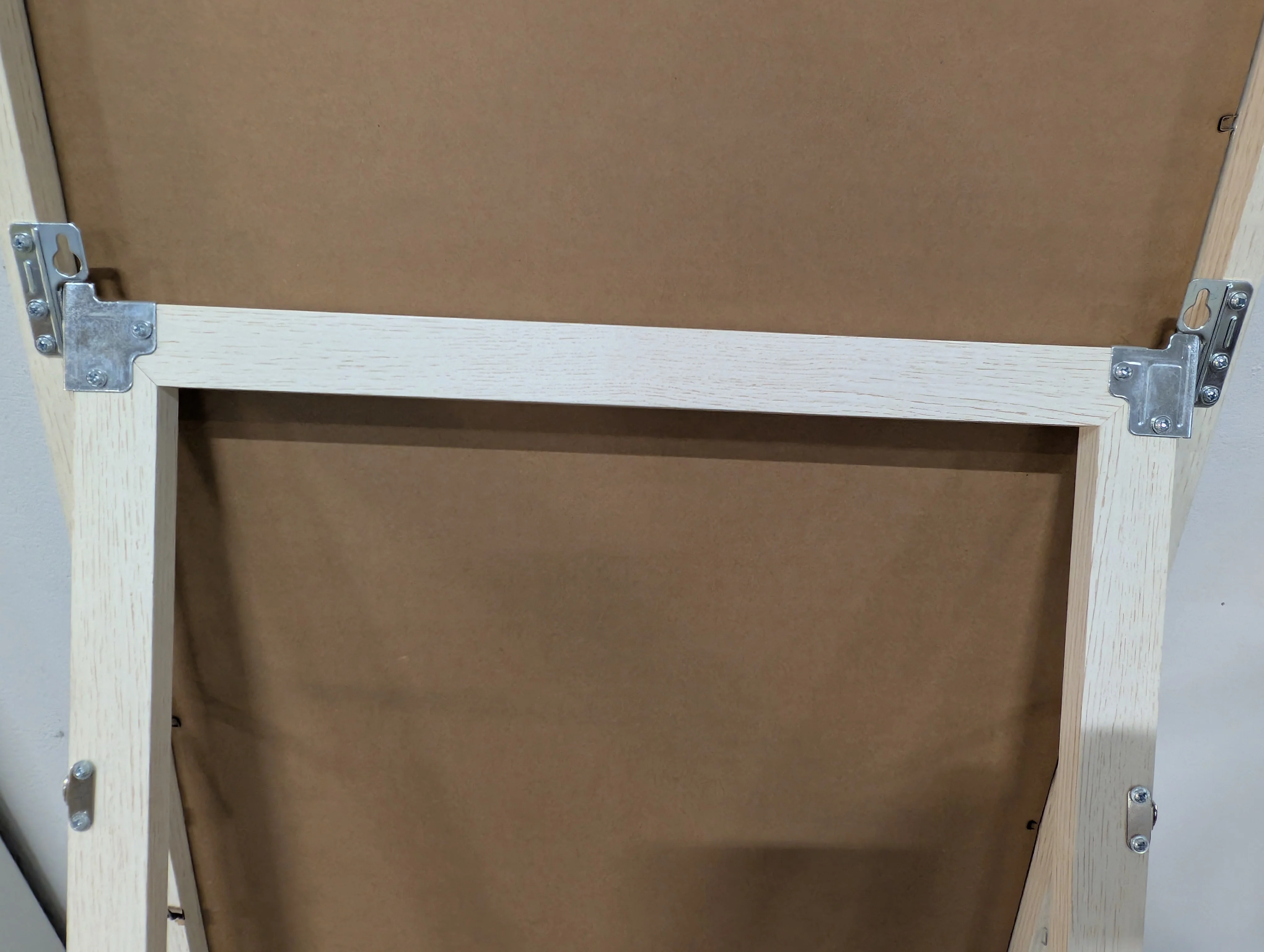 Modern Full-Length Floor Mirror with Light Wood Tone Frame - Image 4