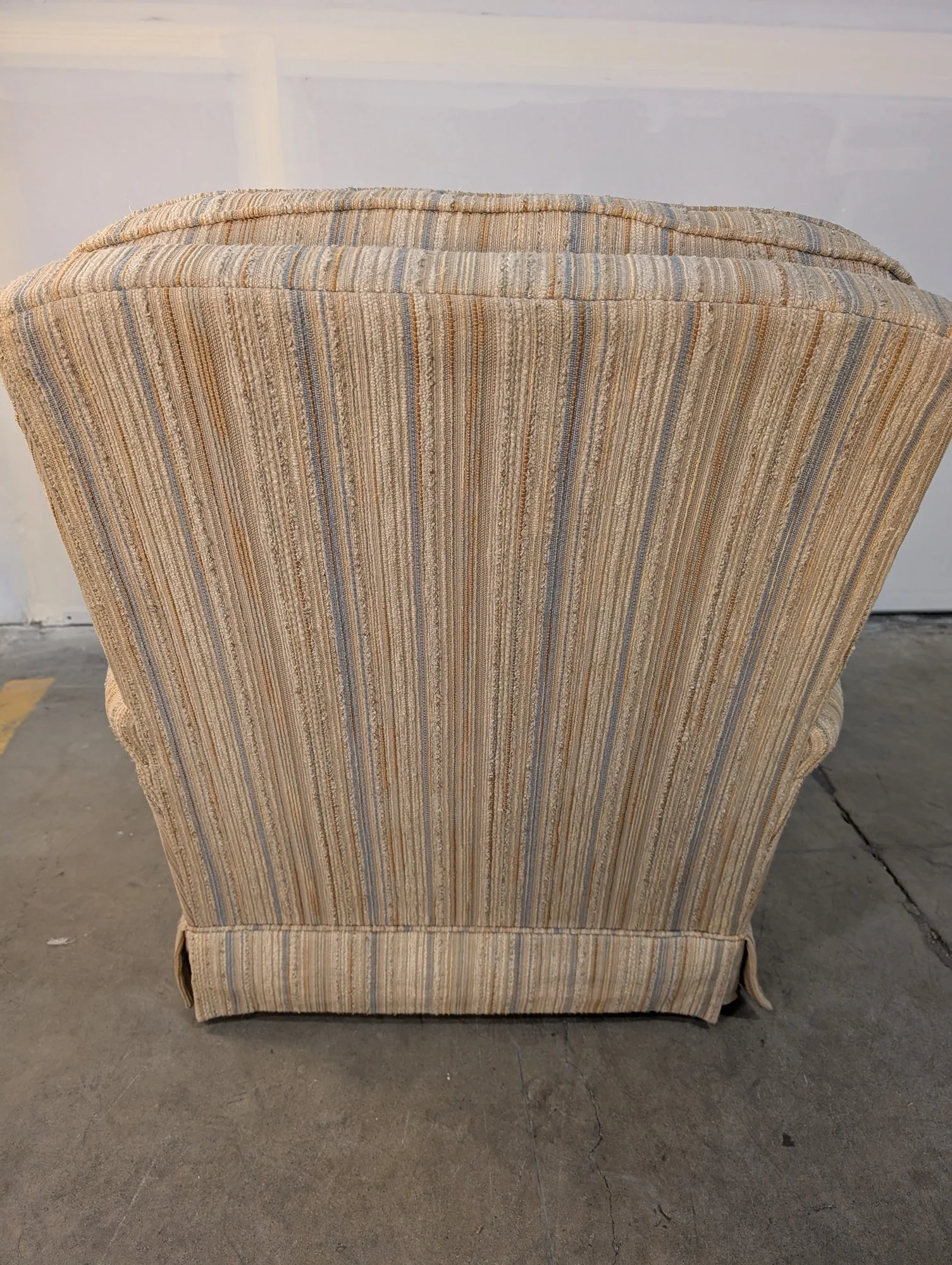 Vintage Striped Upholstered Slyter Armchair - Image 4