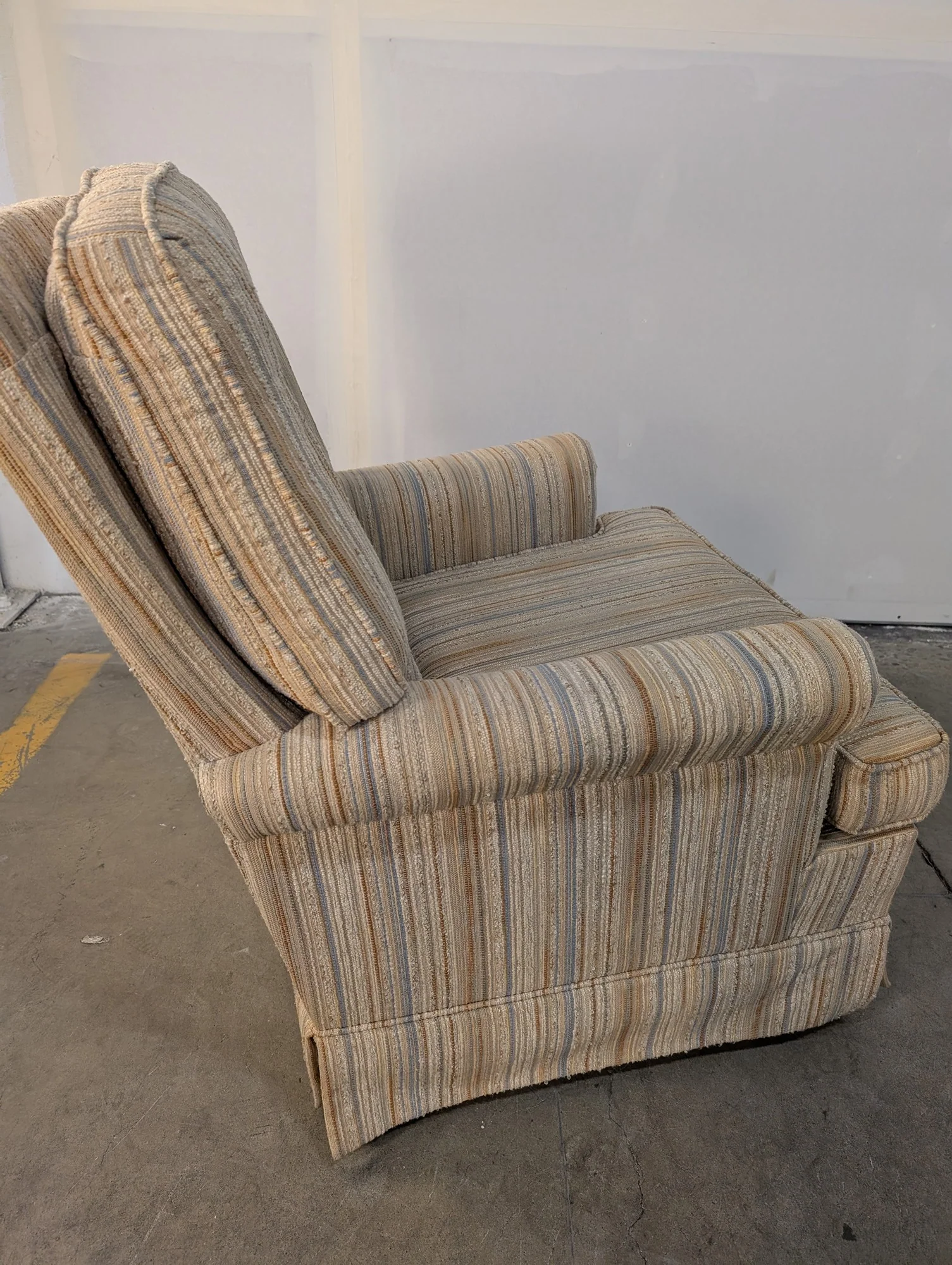 Vintage Striped Upholstered Slyter Armchair - Image 5