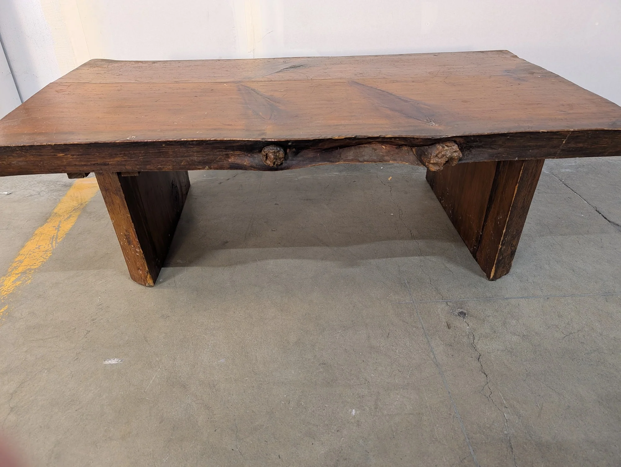 Rustic Live Edge Wood Coffee Table - Image 4