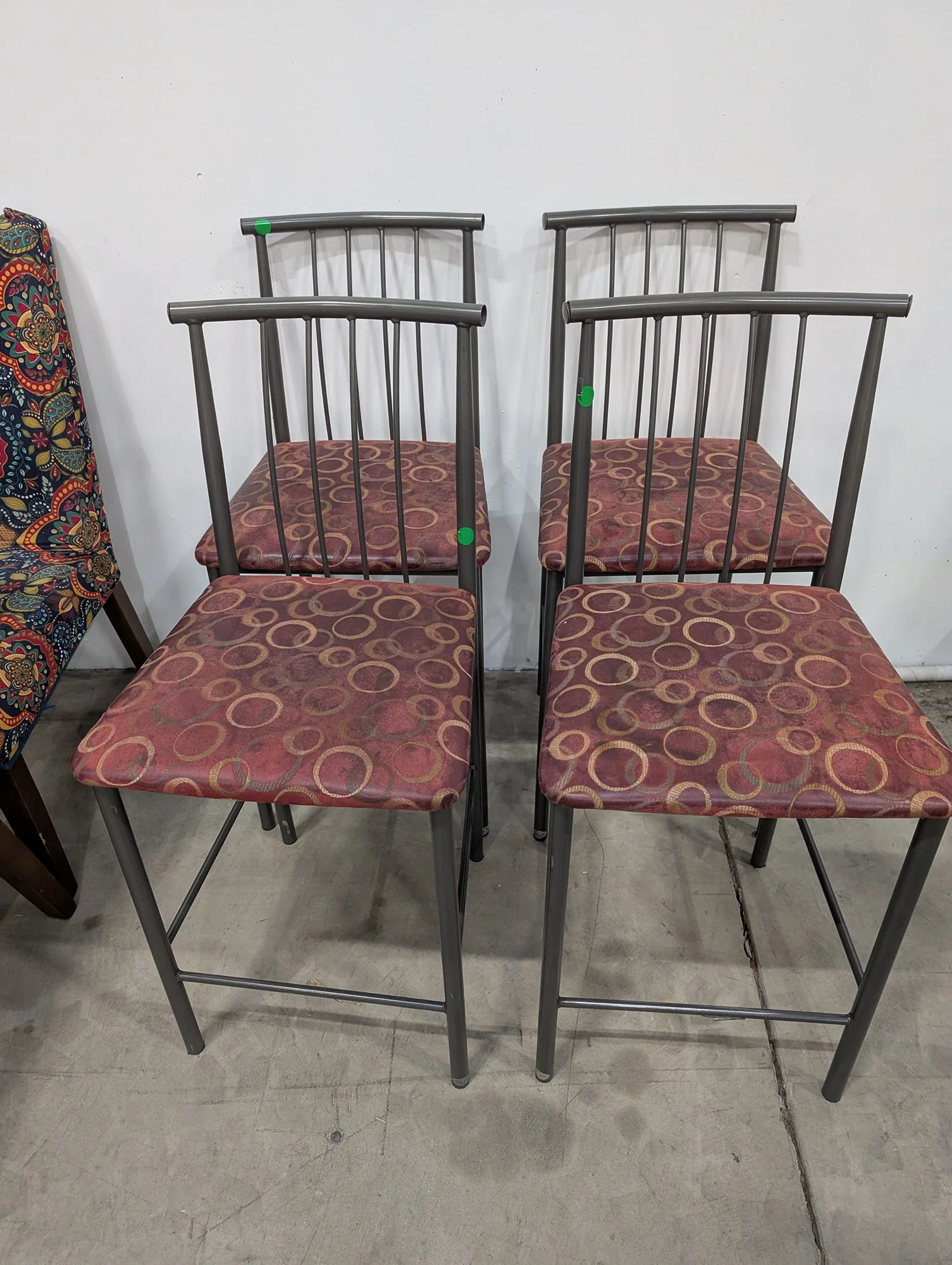 AMISCO Contemporary Metal Frame Counter Height Chairs, Set of 4 - Image 2