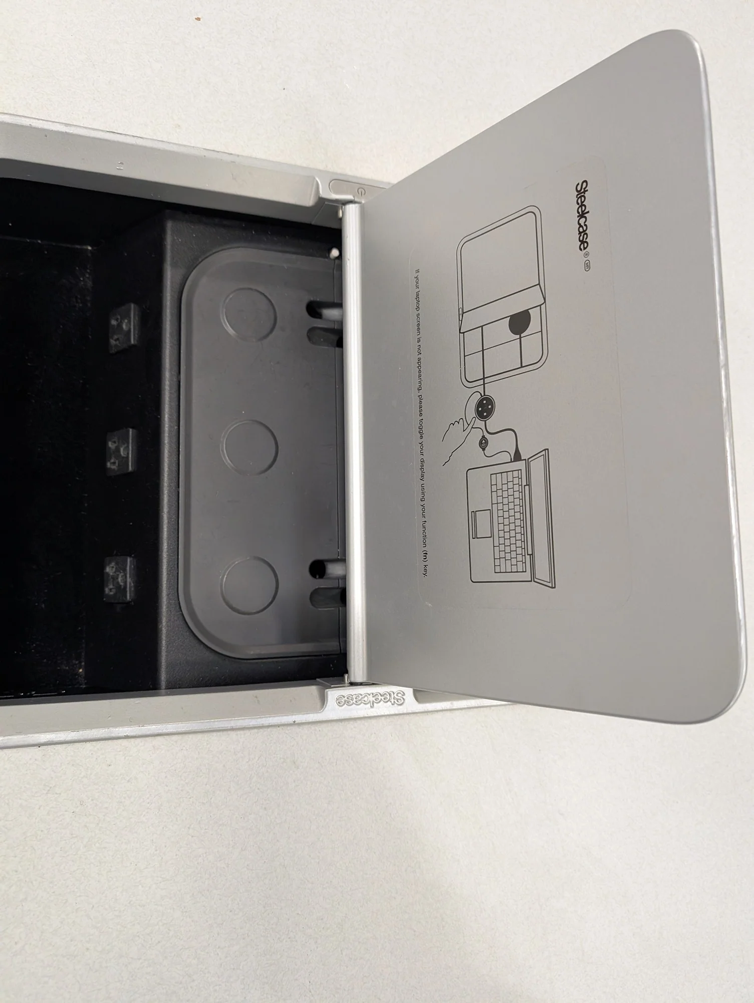 Steelcase Round Conference Table with Integrated Power Module - Image 3