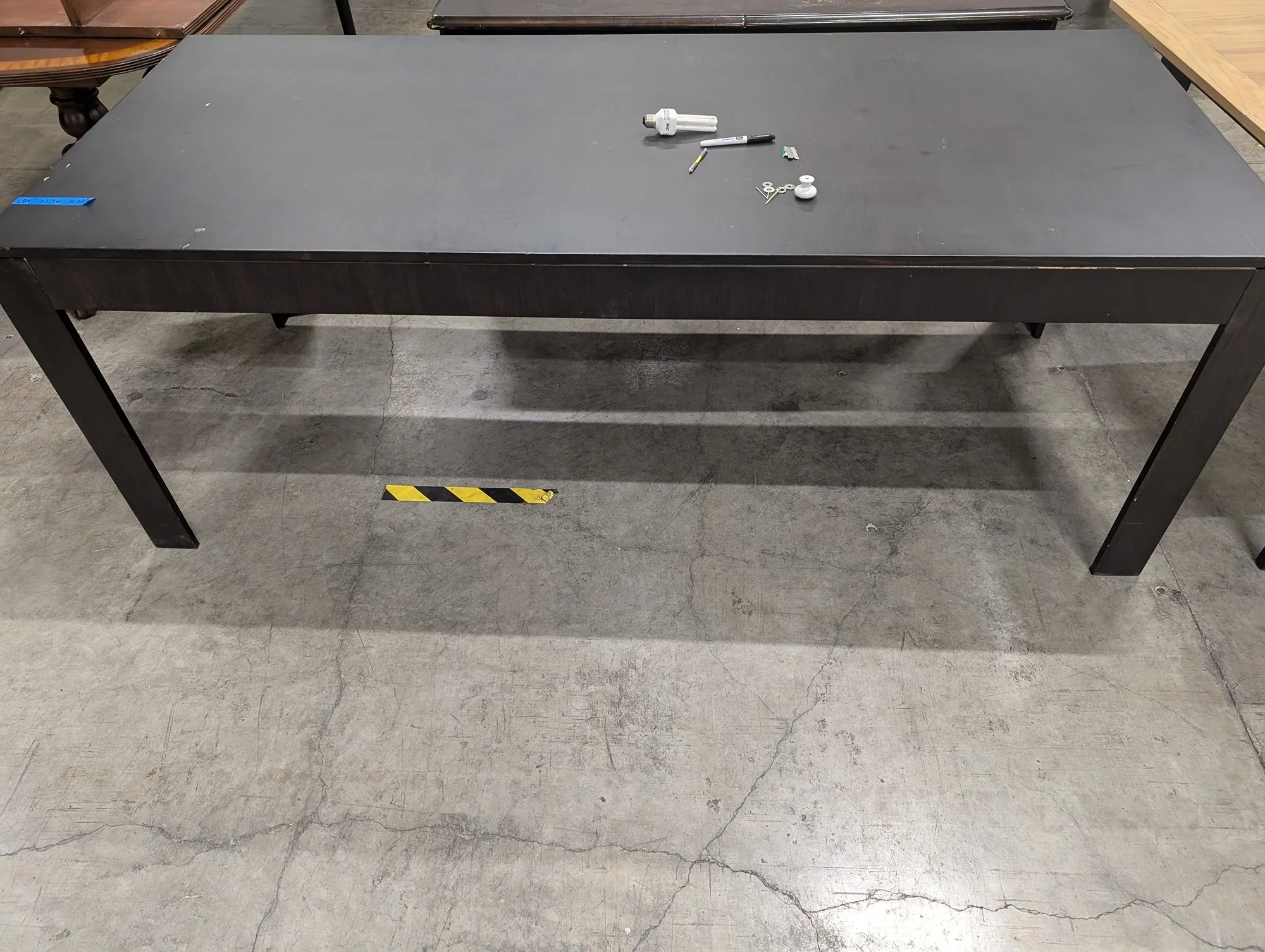 Modern Dark Grey Rectangular Table - Image 2